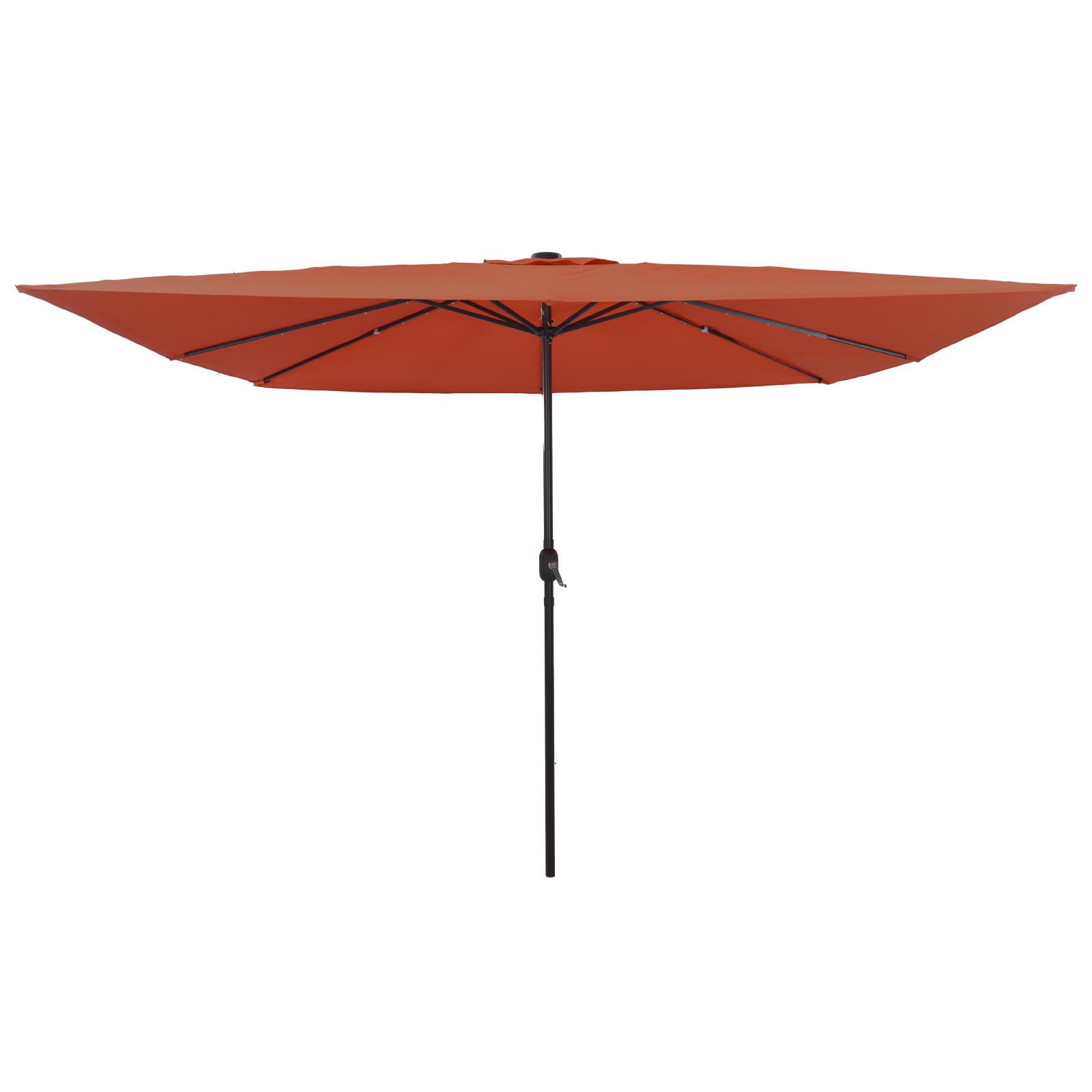 Umbra pătrată  cu lumini LED 295x245 cm Portocalie GartenMobel Dekor