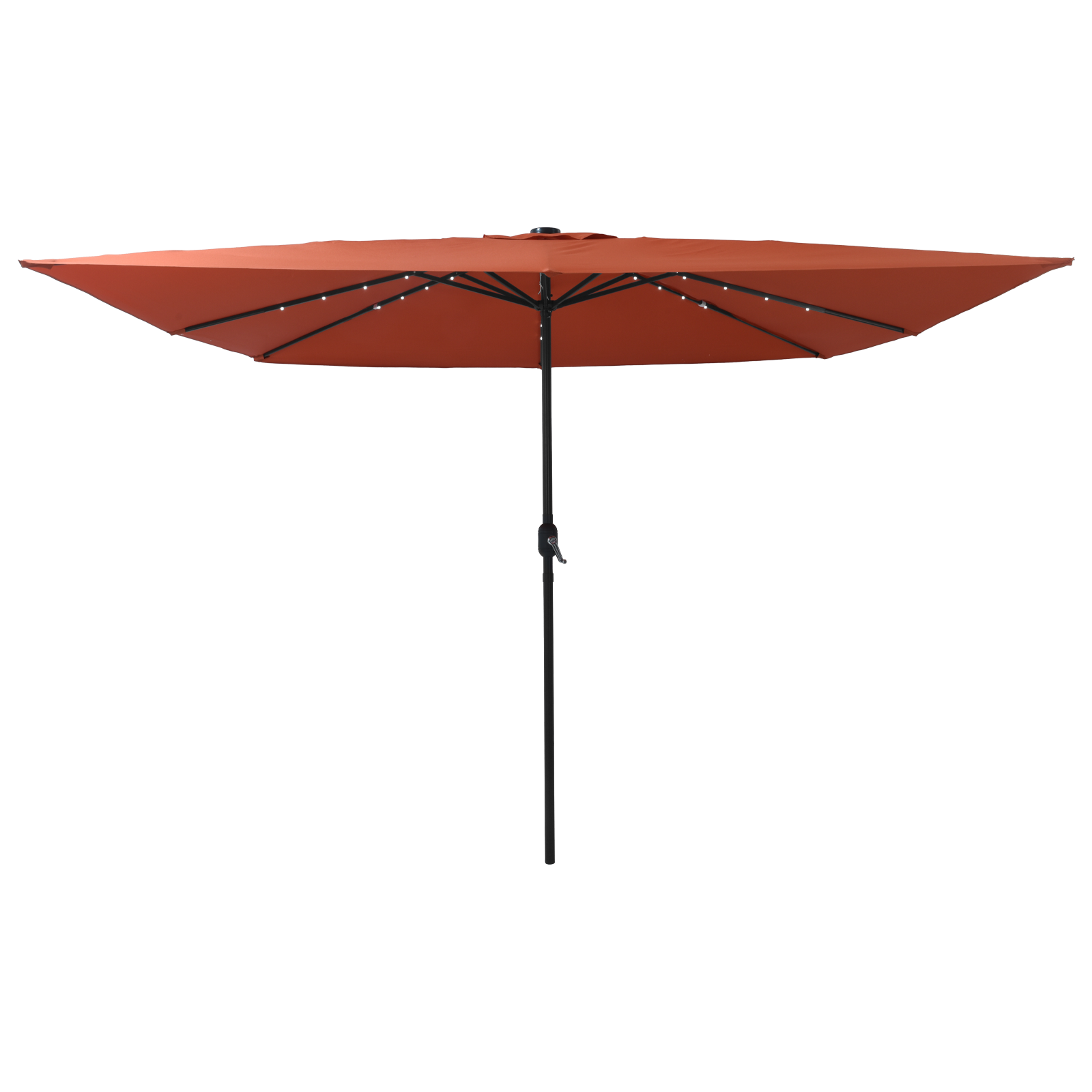 Umbra pătrată  cu lumini LED 295x245 cm Portocalie GartenMobel Dekor