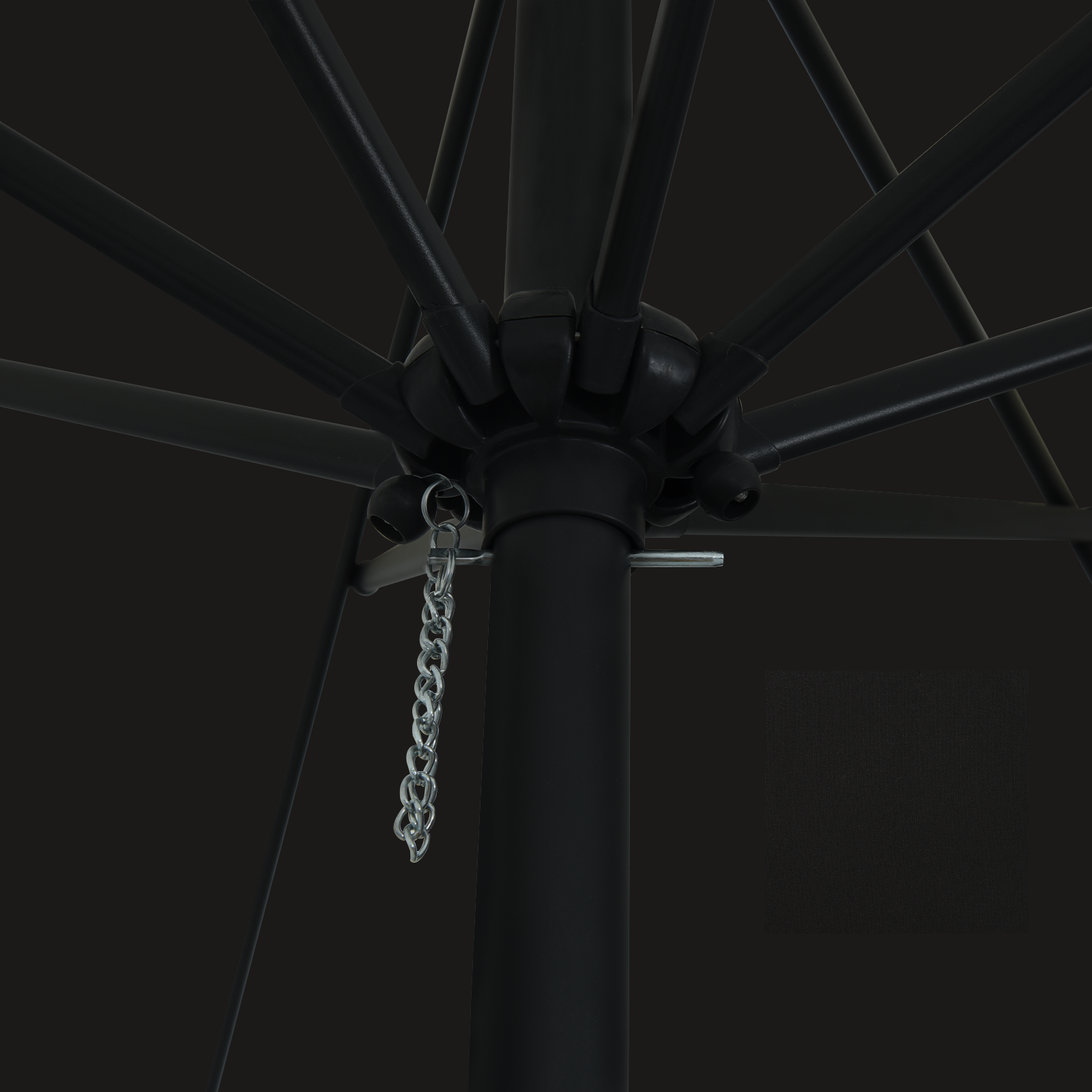 Umbrelă de grădină  ø395x245 cm Neagră GartenMobel Dekor