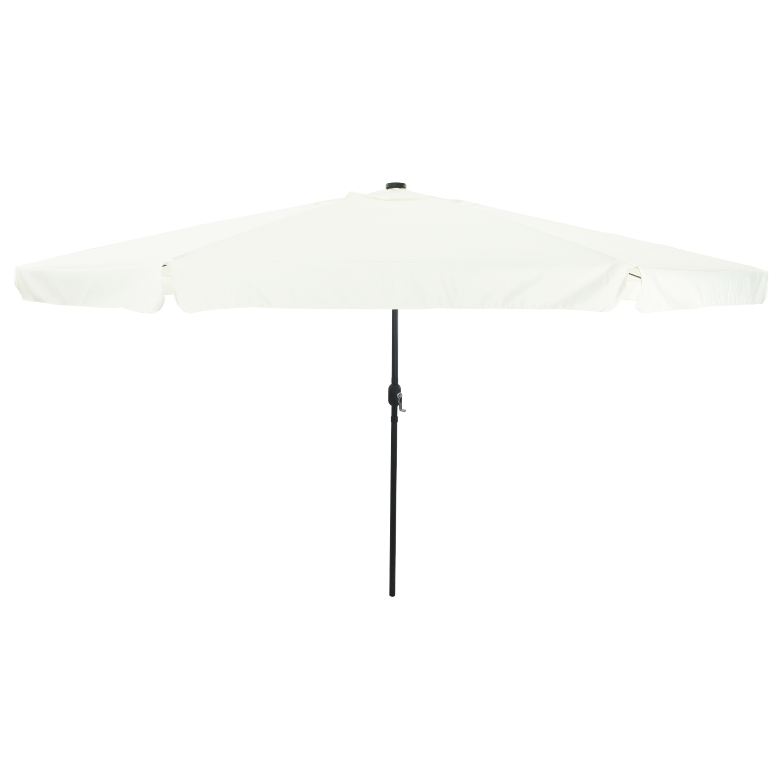 Umbrela de grădină  cu LED-uri, dimensiuni 395x245 cm, Alb nisipos GartenMobel Dekor