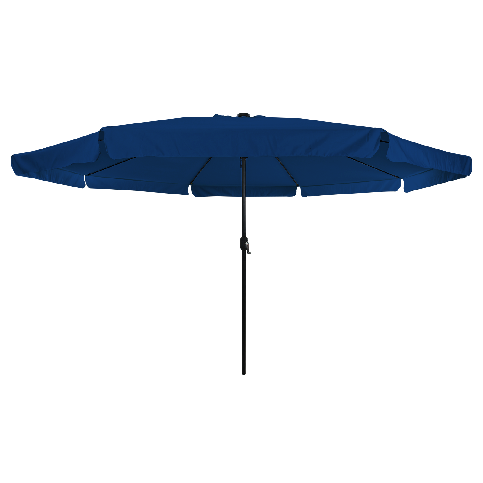 Umbrela de grădină  cu lumini LED ø395x245 cm Albastru deschis GartenMobel Dekor