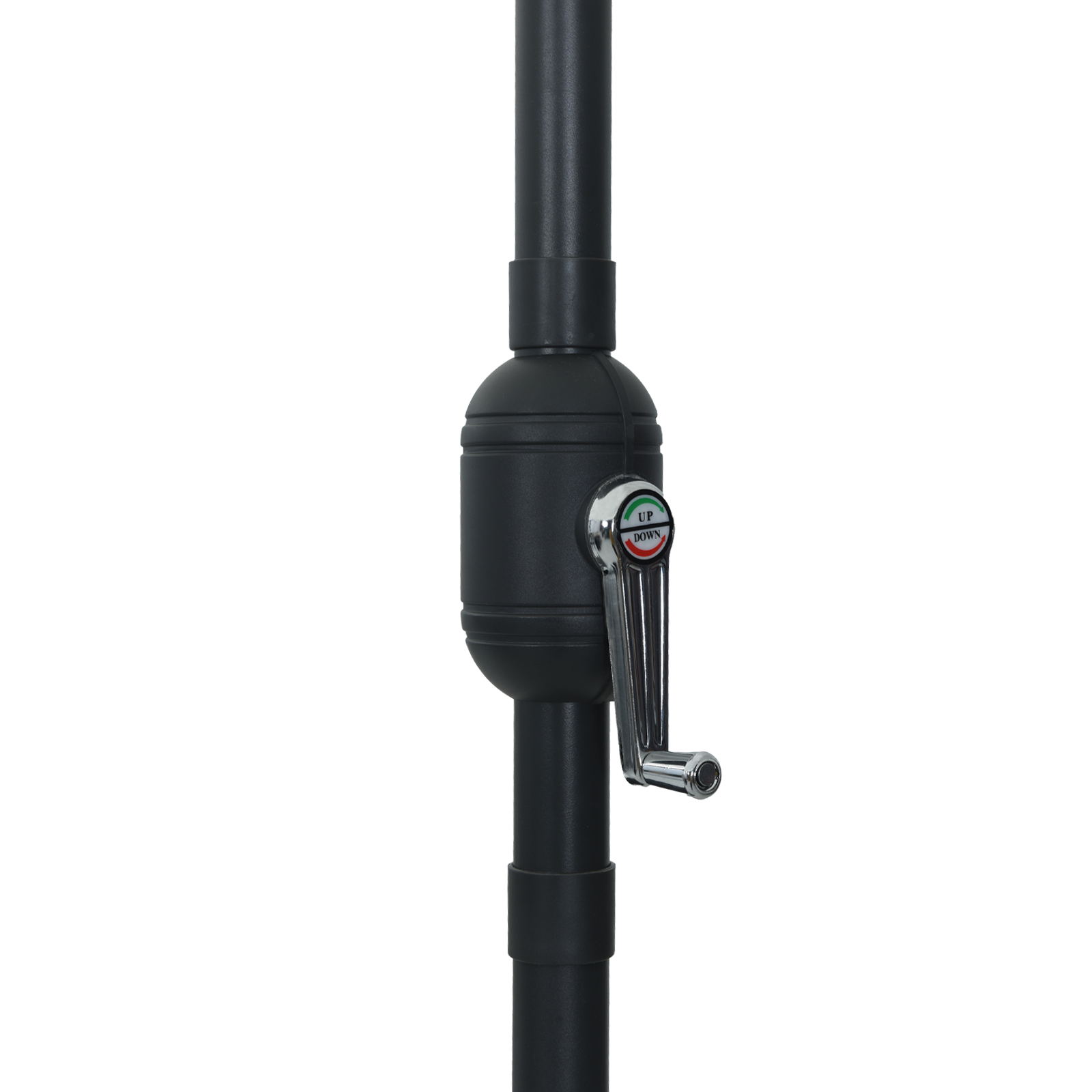 Umbrela de grădină  cu lumini LED ø395x245 cm Albastru deschis GartenMobel Dekor