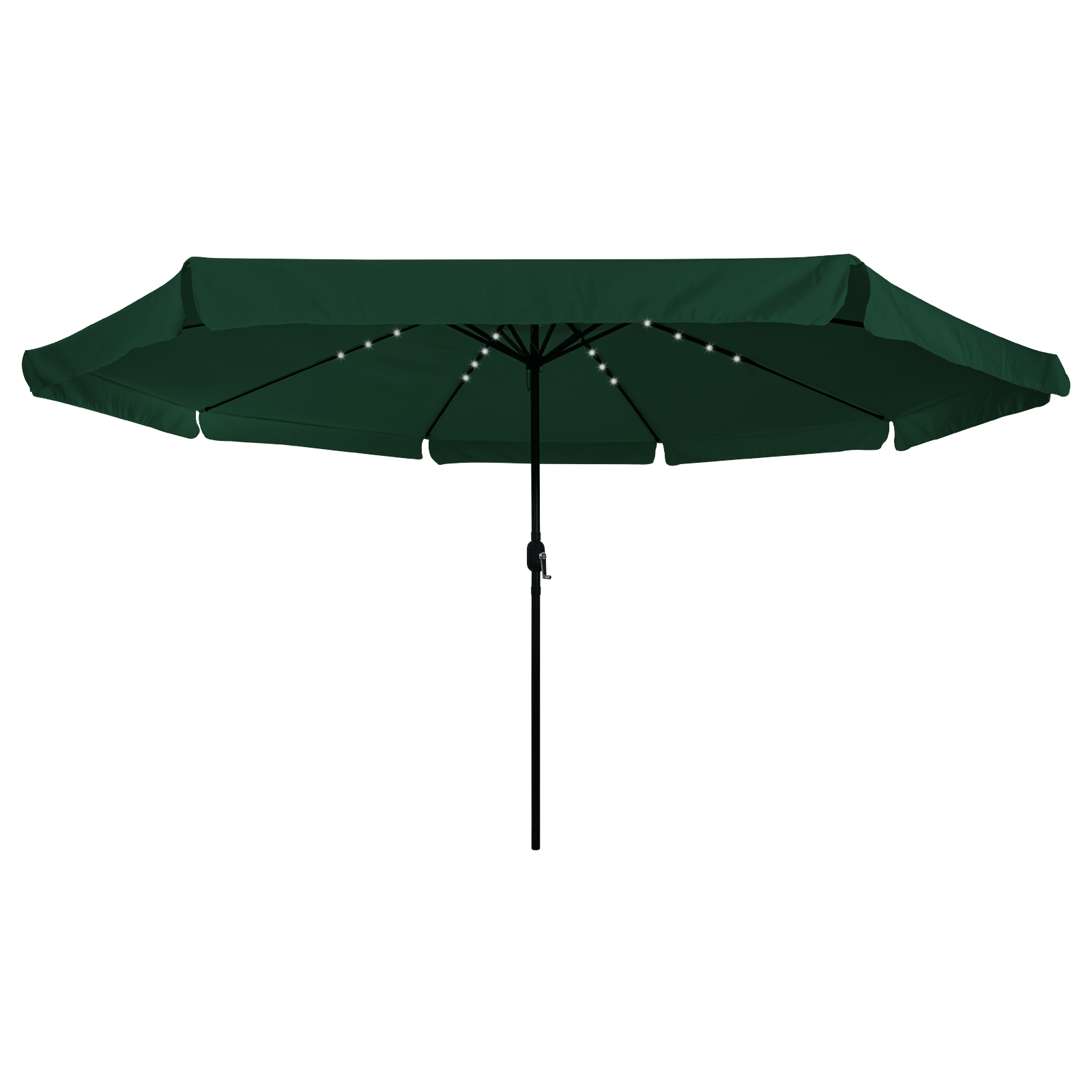 Umbrela de grădină  cu lumini LED ø395x245 cm Verde GartenMobel Dekor