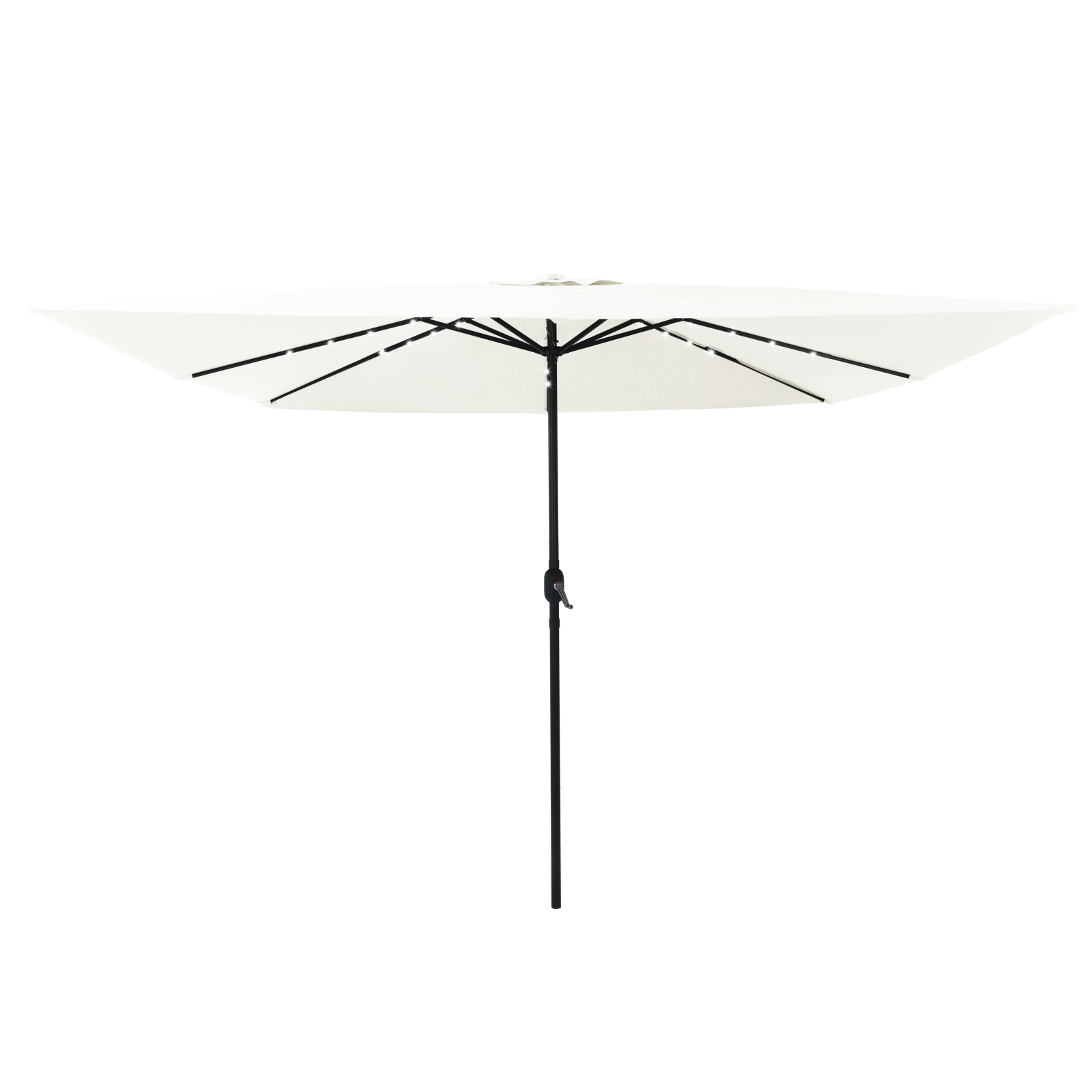 Umbrelă pătrată cu lumini LED 295x245 cm Bej GartenMobel Dekor