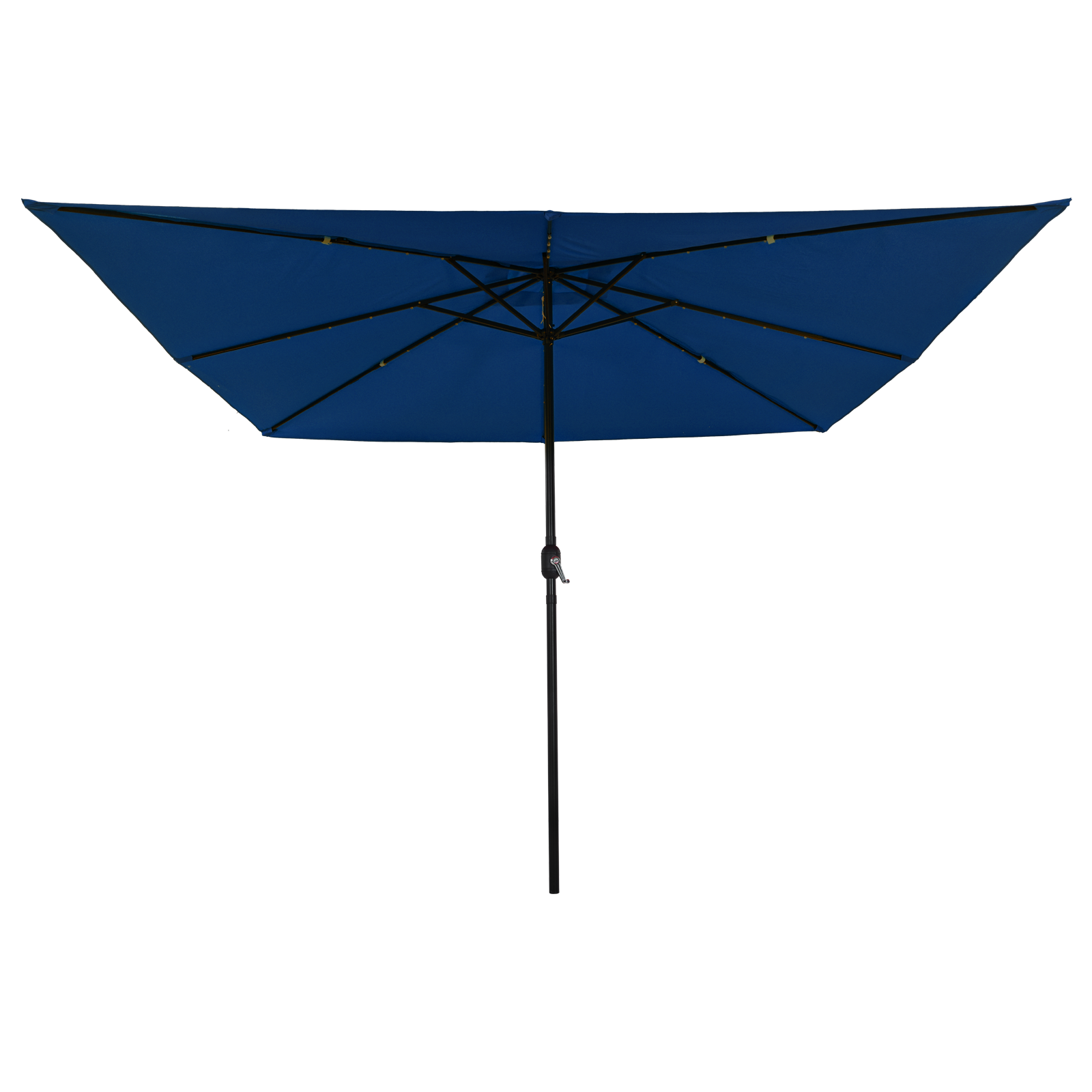 Umbrelă pătrată pentru grădină  cu lumini LED 295x245 cm Albastru Azure GartenMobel Dekor
