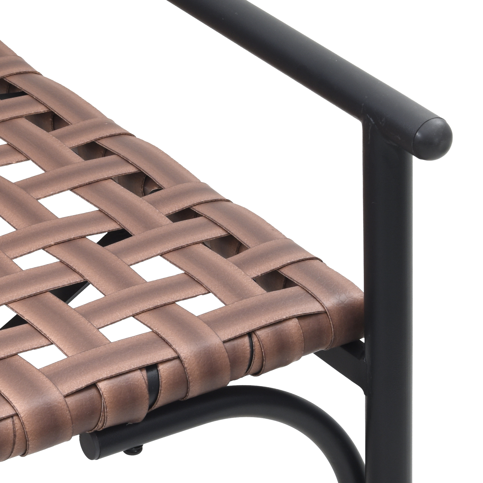 Bancă de Grădină  Negru 113x79x75 cm Ratan Poli GartenMobel Dekor