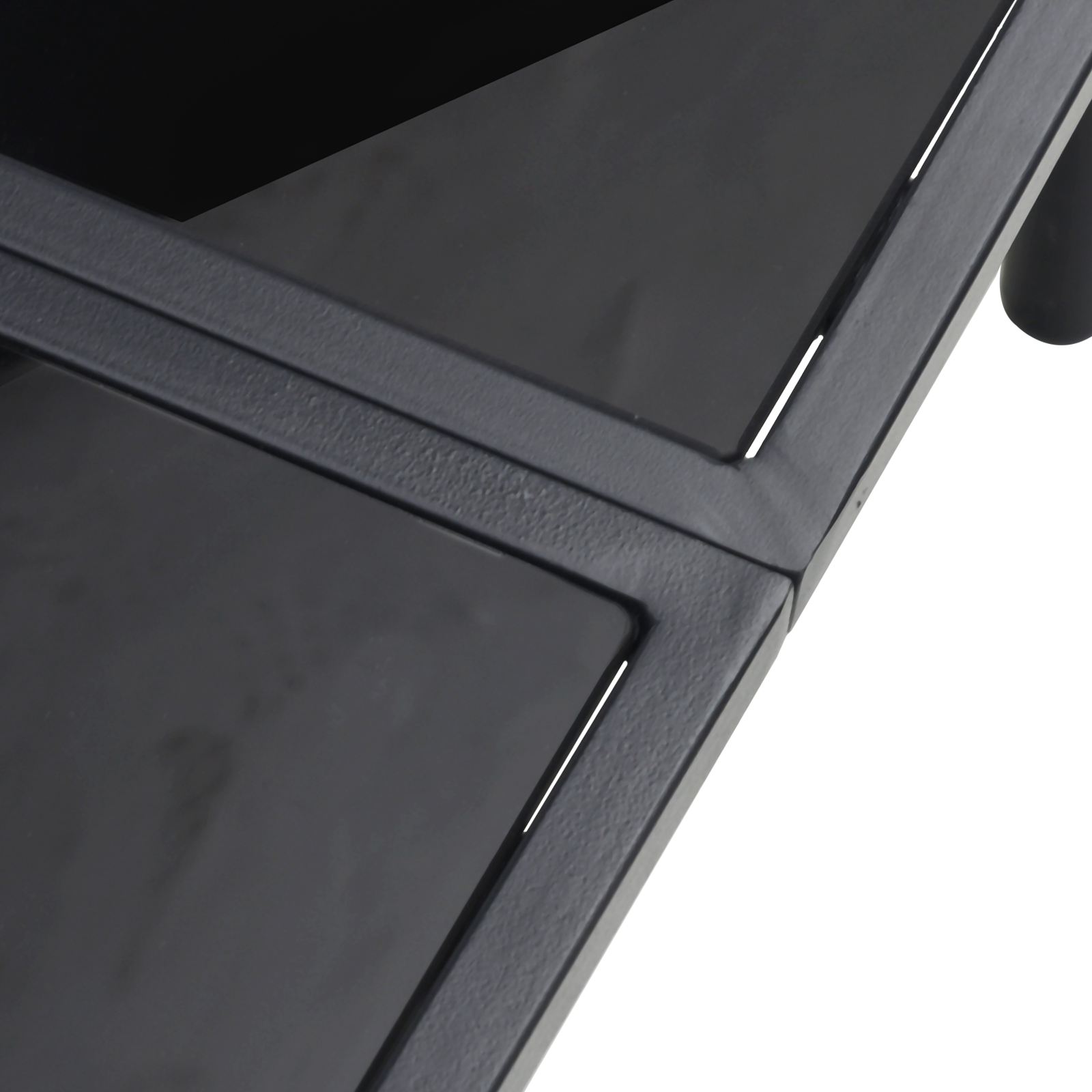 Set de cafea pentru exterior din 4 piese, Maro, Ratan și Oțel GartenMobel Dekor