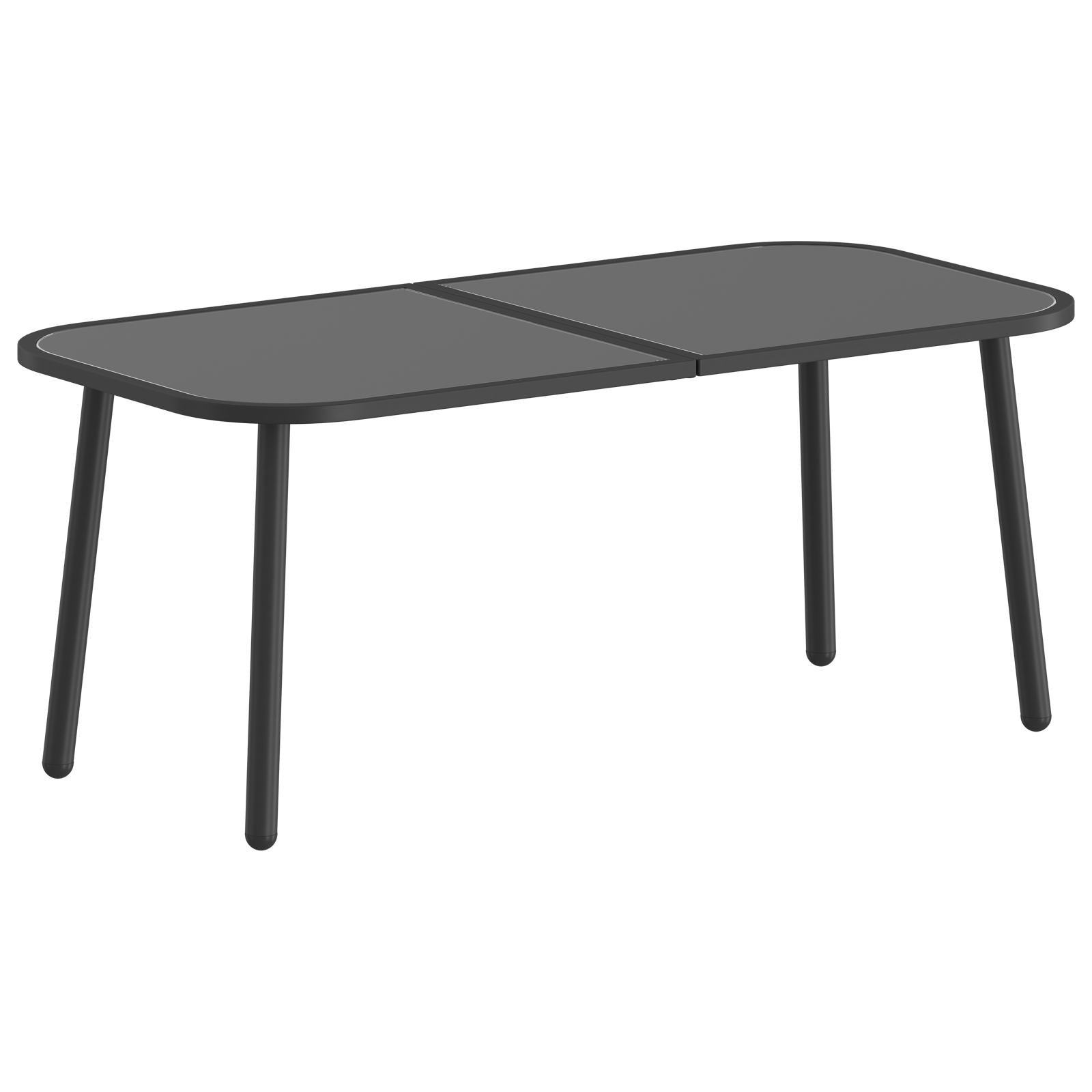 Set de cafea pentru exterior din 4 piese, Maro, Ratan și Oțel GartenMobel Dekor