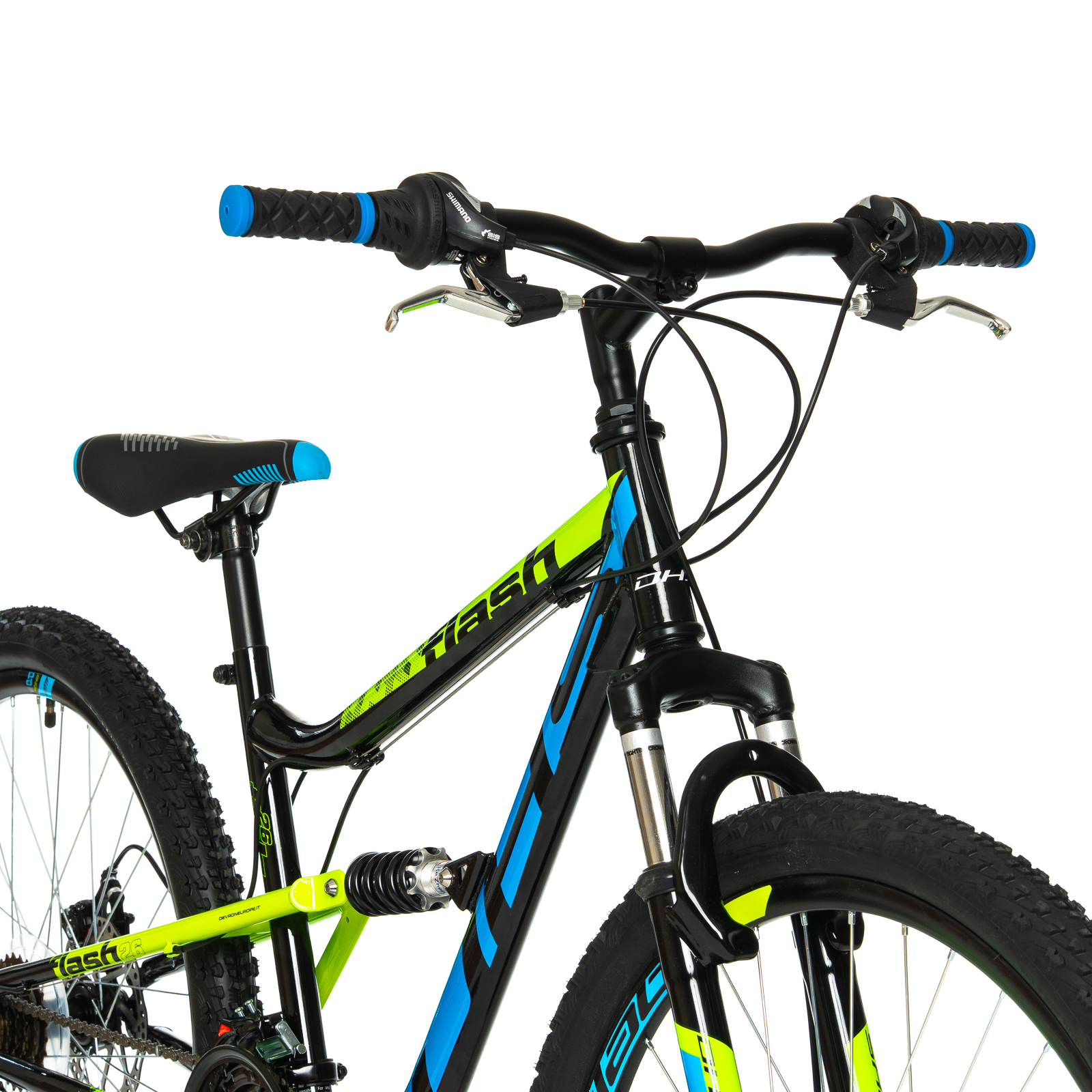 Bicicleta Full suspension DHS Flash - 26 Inch, Negru Ultimate FactoryBikes