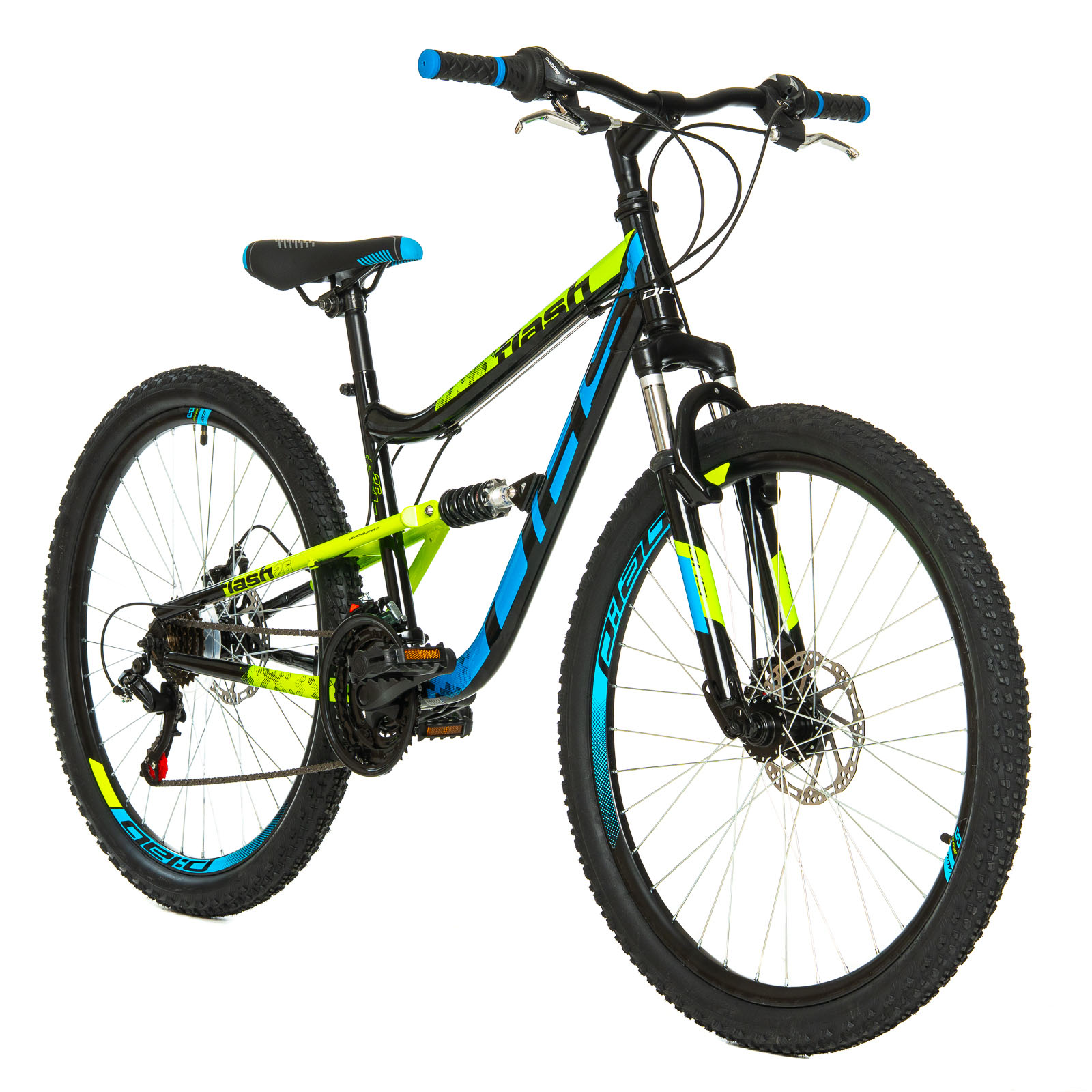 Bicicleta Full suspension DHS Flash - 26 Inch, Negru Ultimate FactoryBikes