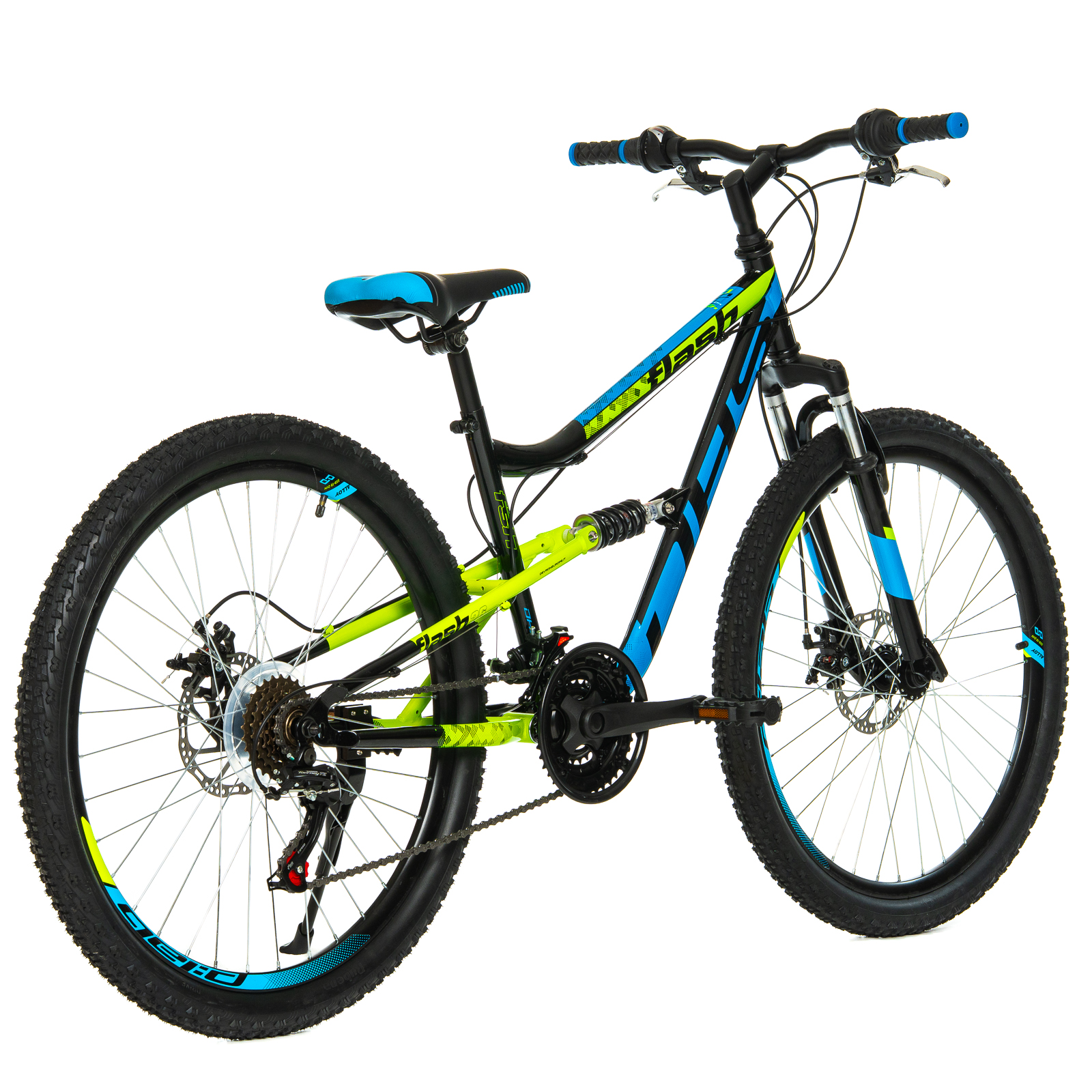 Bicicleta Full suspension DHS Flash - 26 Inch, Negru Ultimate FactoryBikes