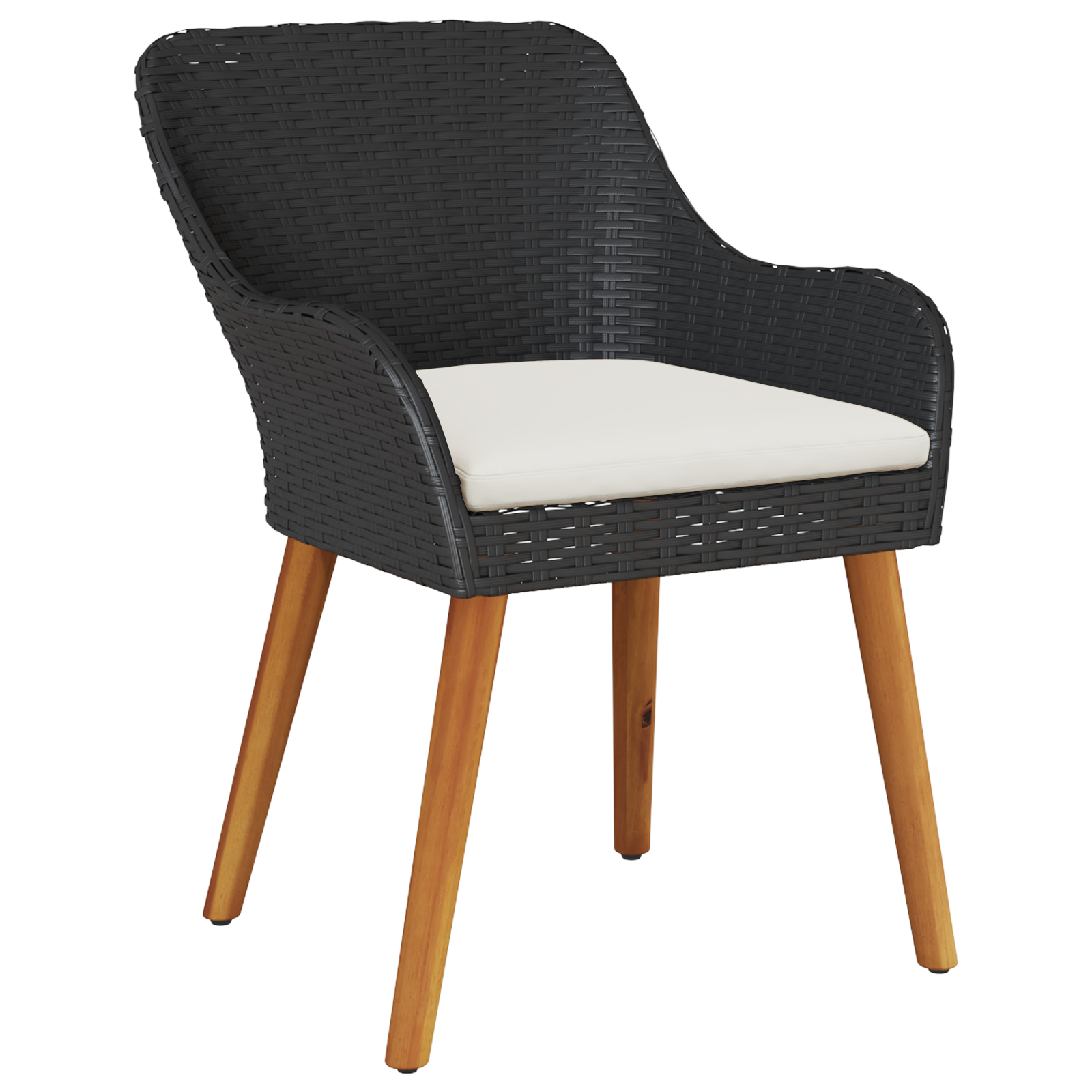 Set Dining Grădină 9 Piese, Ratan Polimer Negru GartenMobel Dekor