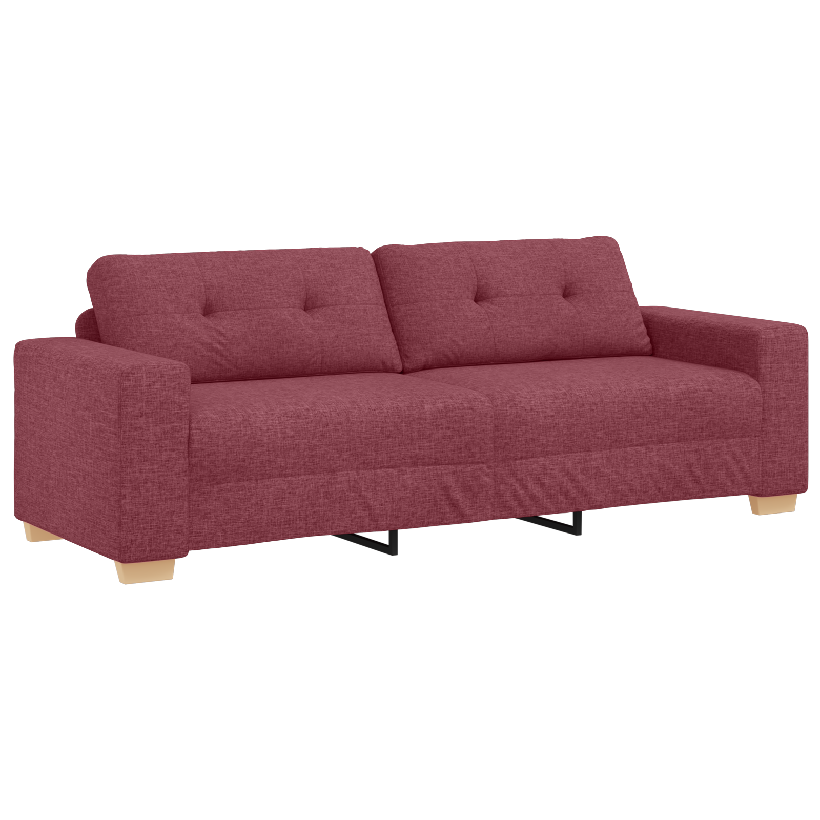 Set de 2 Canapele cu Perne Roșu Vin Material Textil GartenMobel Dekor