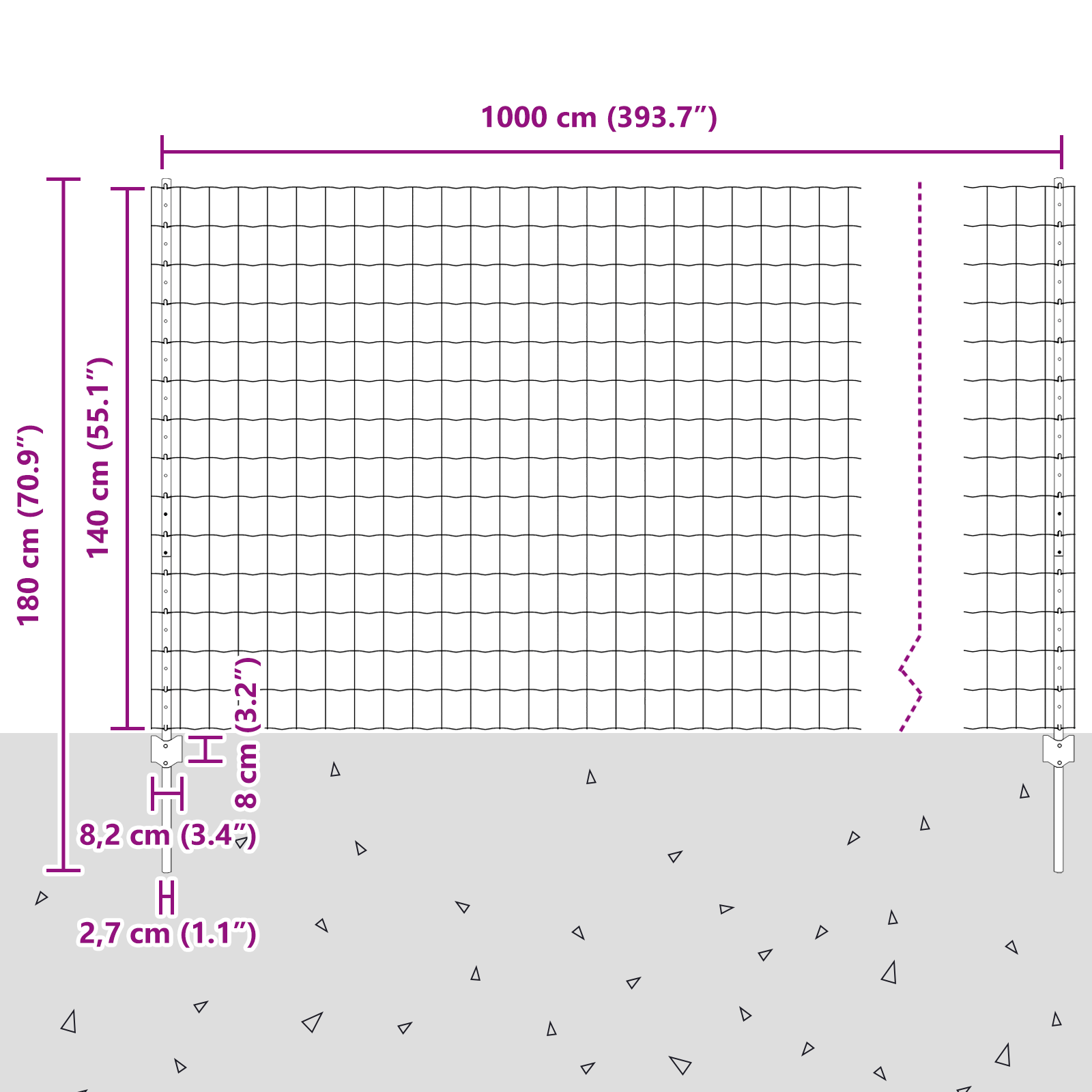 Gard Euro cu 10 Posturi U Argintiu 1,4x10 m Oțel GartenMobel Dekor