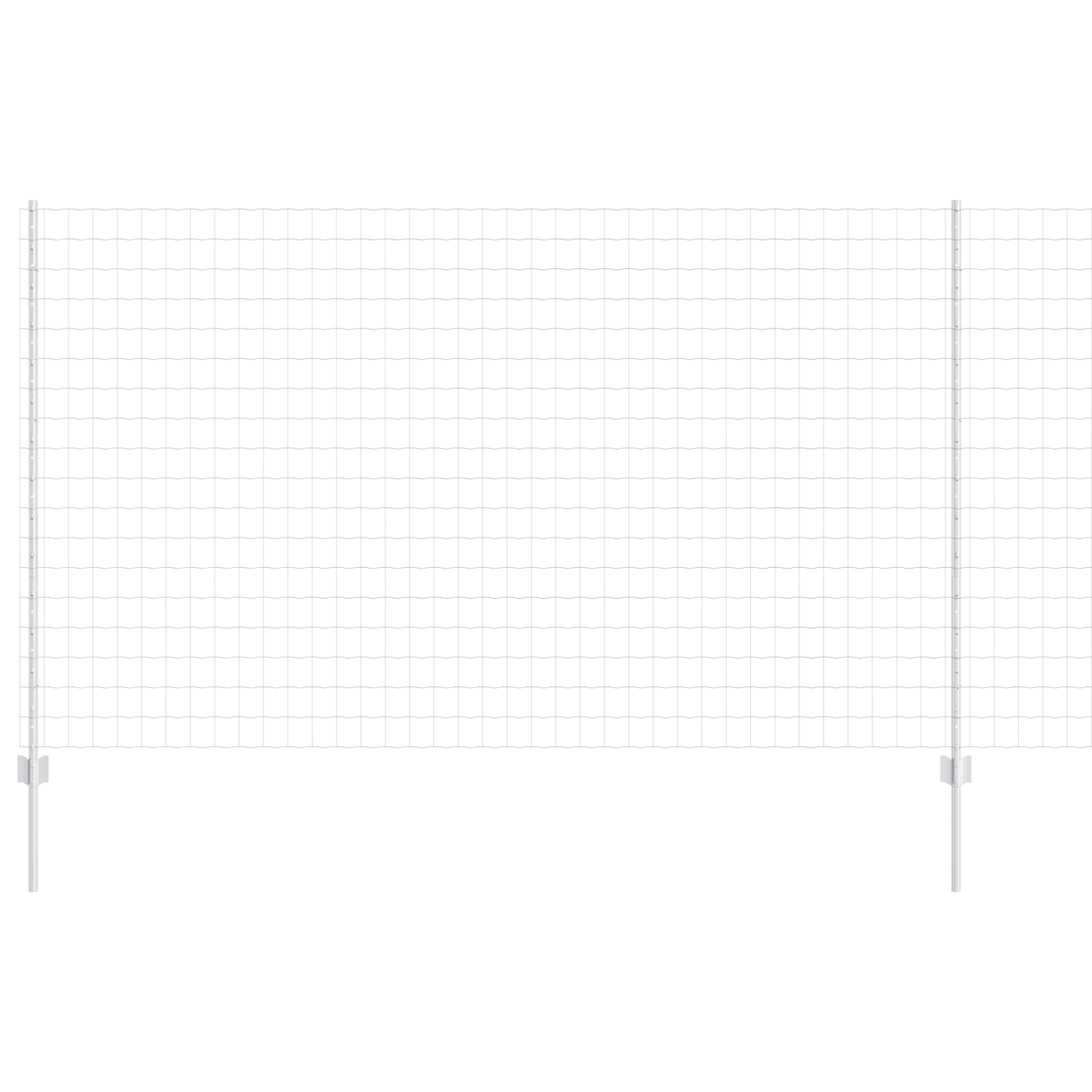 Gard Euro cu 10 Stâlpi Argintie 1,4x10 m Oțel GartenMobel Dekor