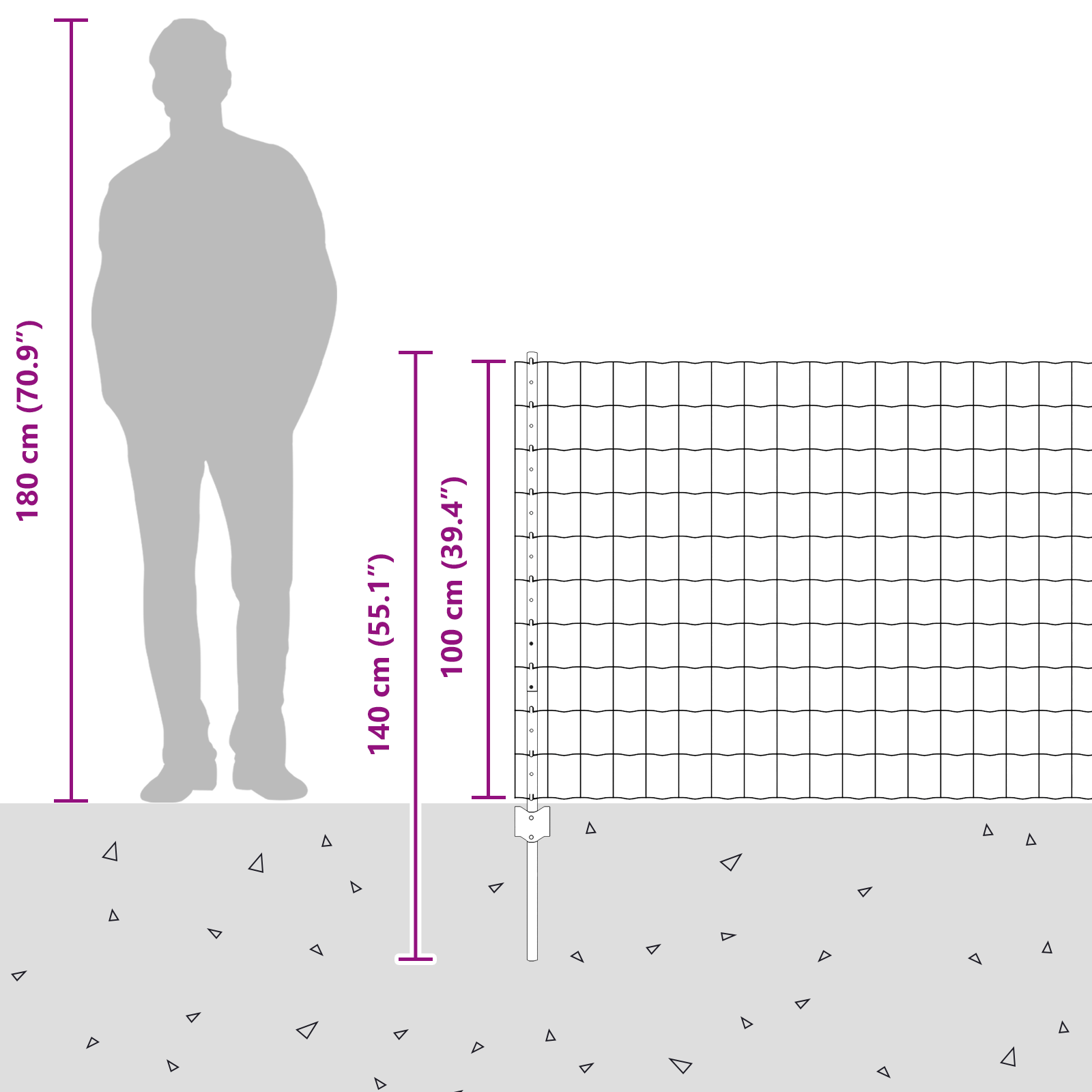 Gard Euro cu 10 Stâlpi Argintie 1x10 m Oțel GartenMobel Dekor