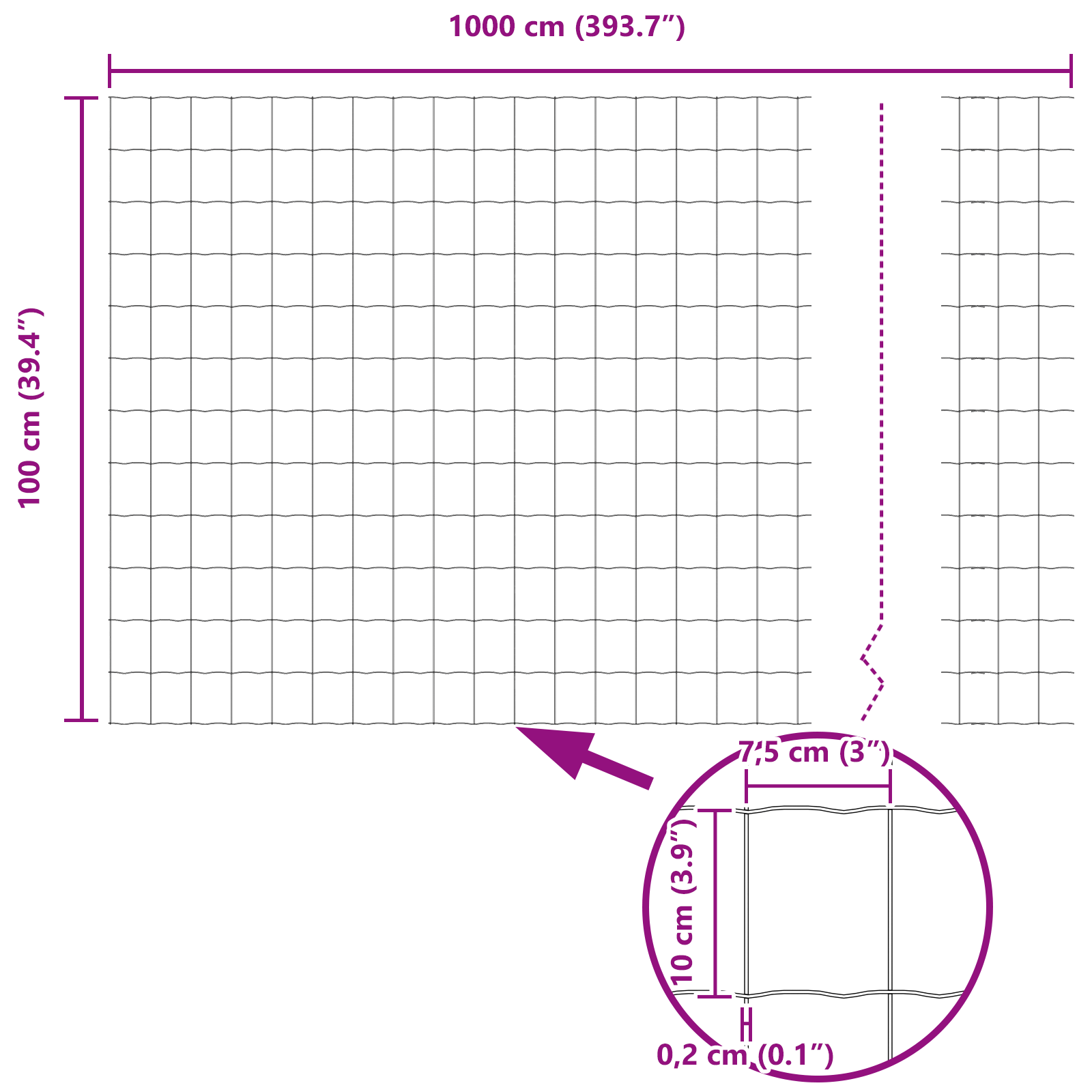 Gard Euro cu 10 Stâlpi Argintie 1x10 m Oțel GartenMobel Dekor