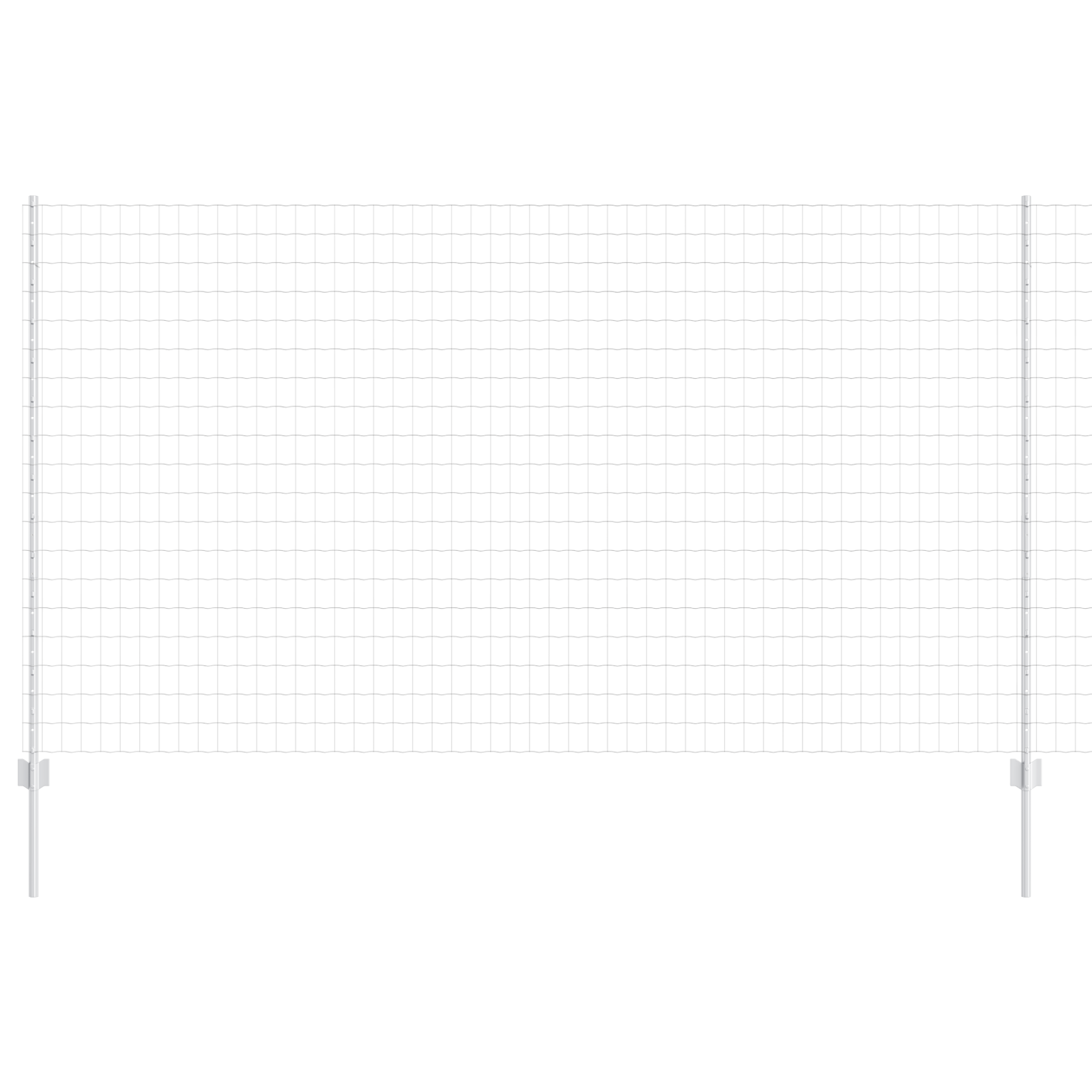 Gard Euro cu 10 Stâlpi Argintii 1,4x10 m Oțel GartenMobel Dekor
