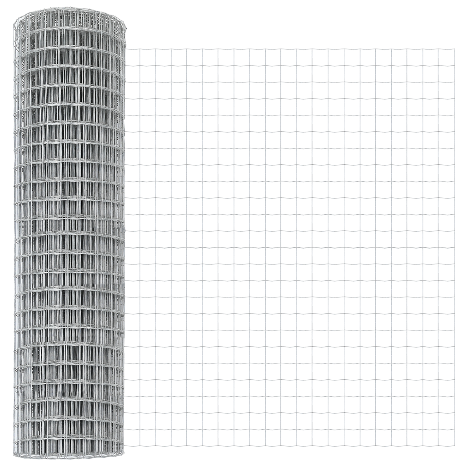 Gard Euro cu 10 Stâlpi Argintii 1x10 m Oțel GartenMobel Dekor