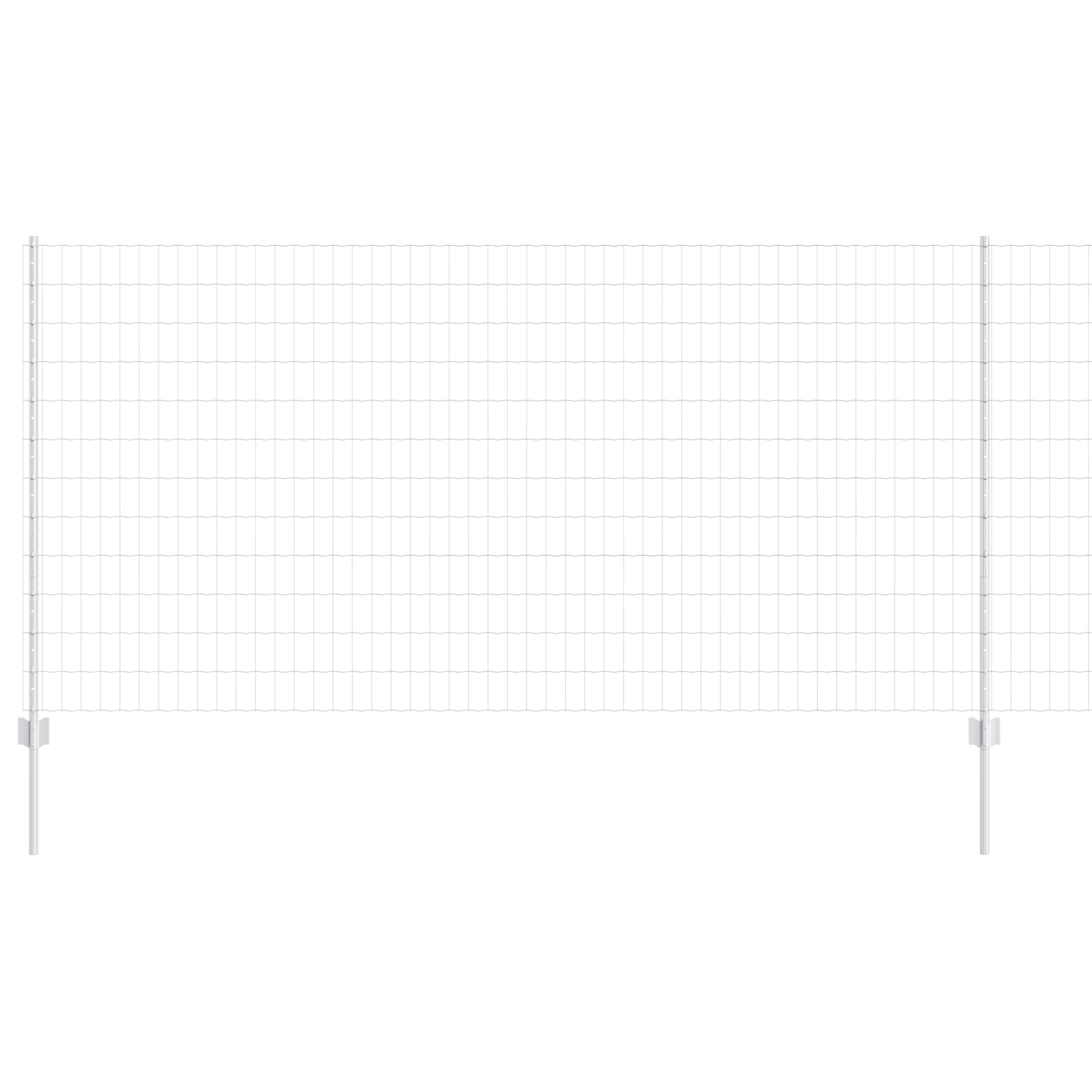 Gard Euro cu 10 Stâlpi Argintiu 1,2x10 m Oțel GartenMobel Dekor