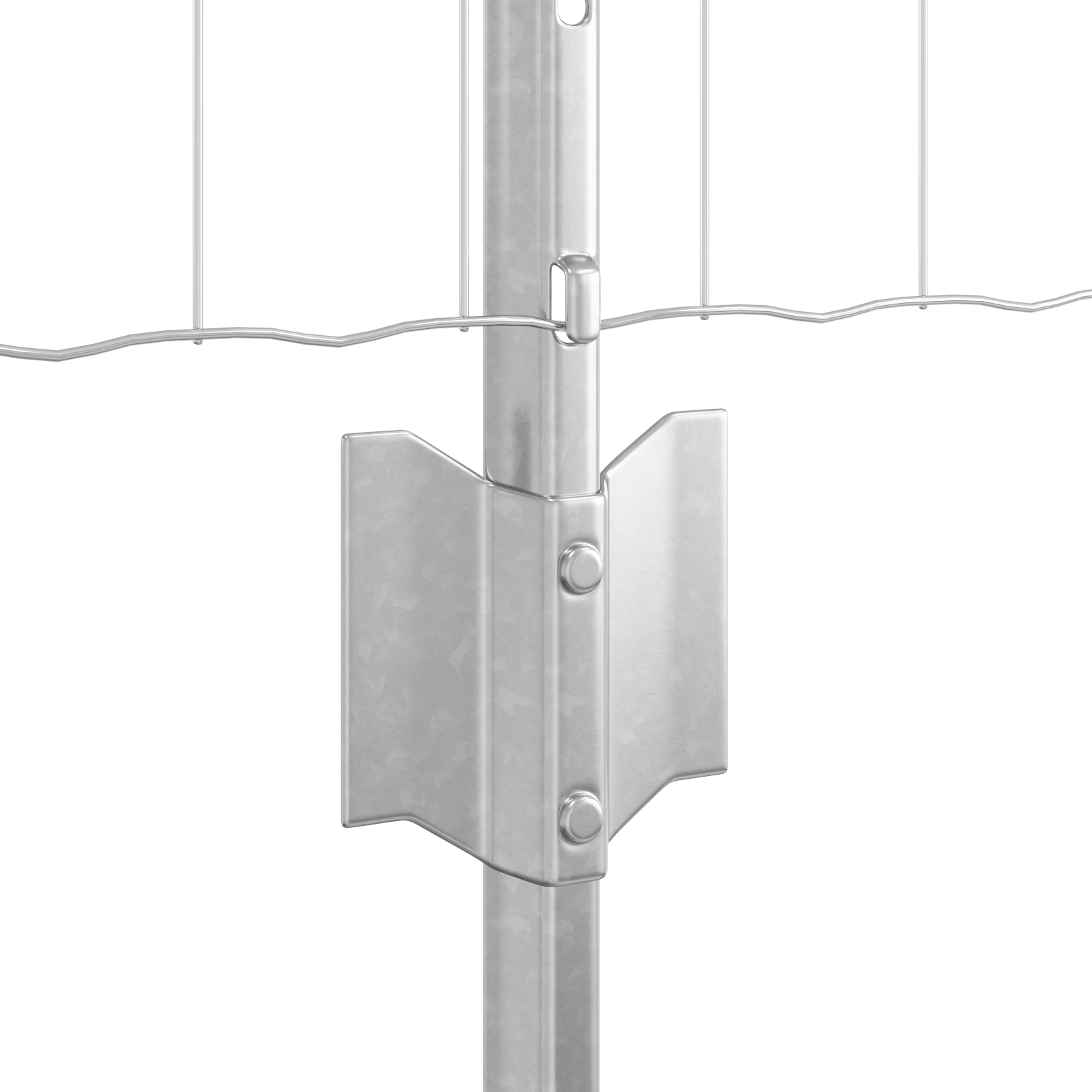 Gard Euro cu 11 Stâlpi Argintii 0,4x50 m Oțel GartenMobel Dekor