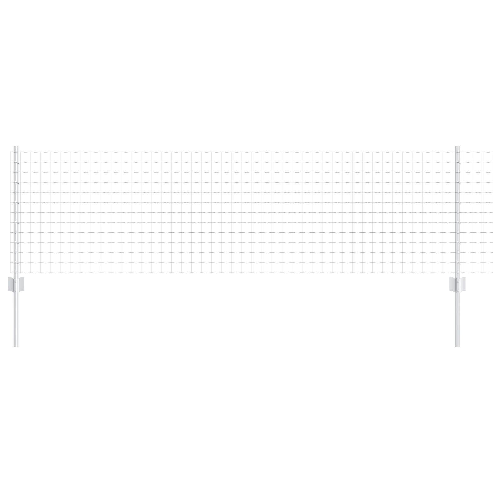 Gard Euro cu 11 Stâlpi Argintii 0,6x25 m Oțel GartenMobel Dekor