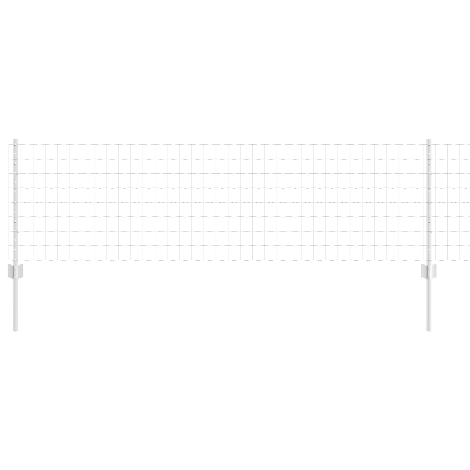 Gard Euro cu 22 Stâlpi Argintii 0,6x50 m Oțel GartenMobel Dekor