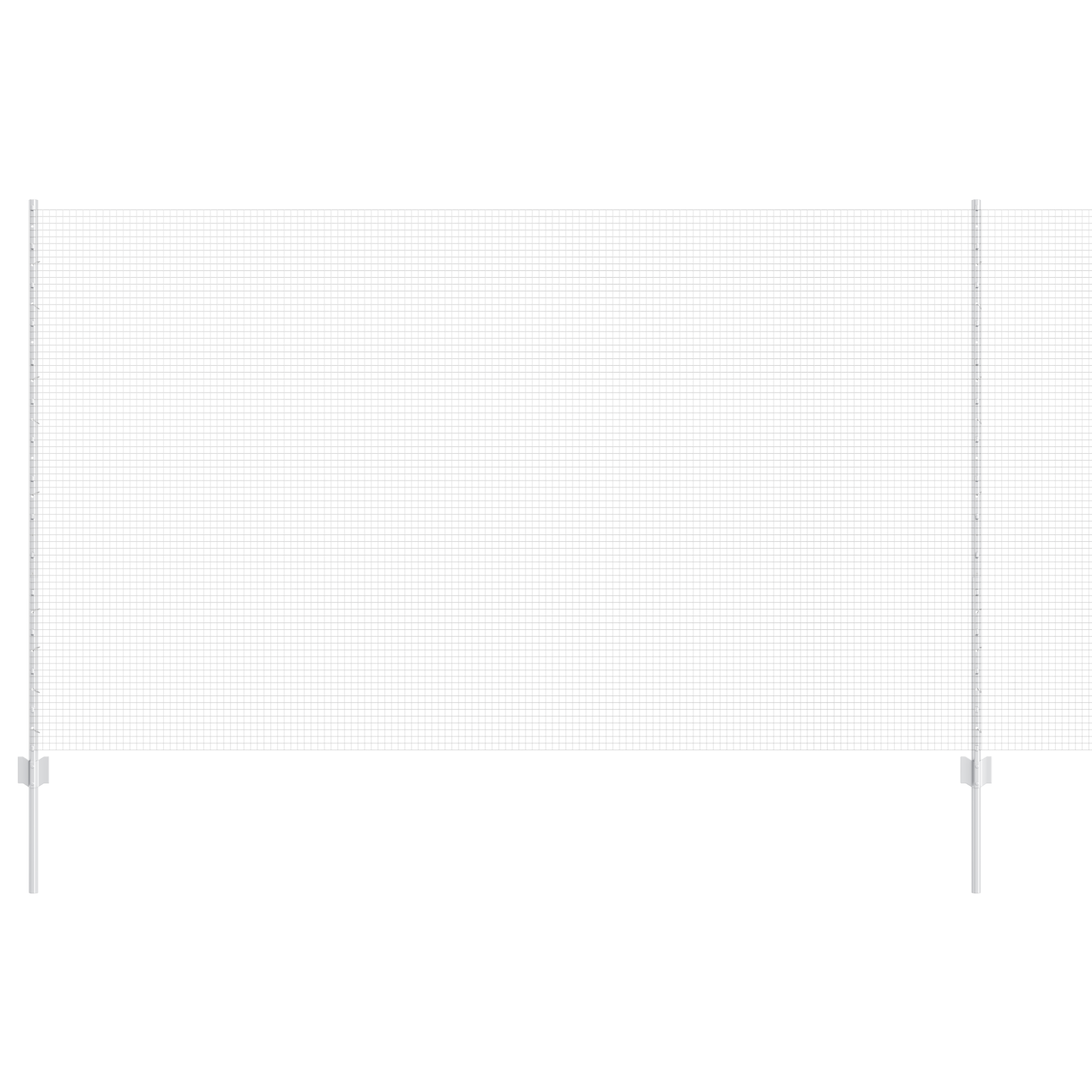 Gard din Sârmă Sudată cu 10 Stâlpi U Argintie 1,4x10 m Oțel GartenMobel Dekor