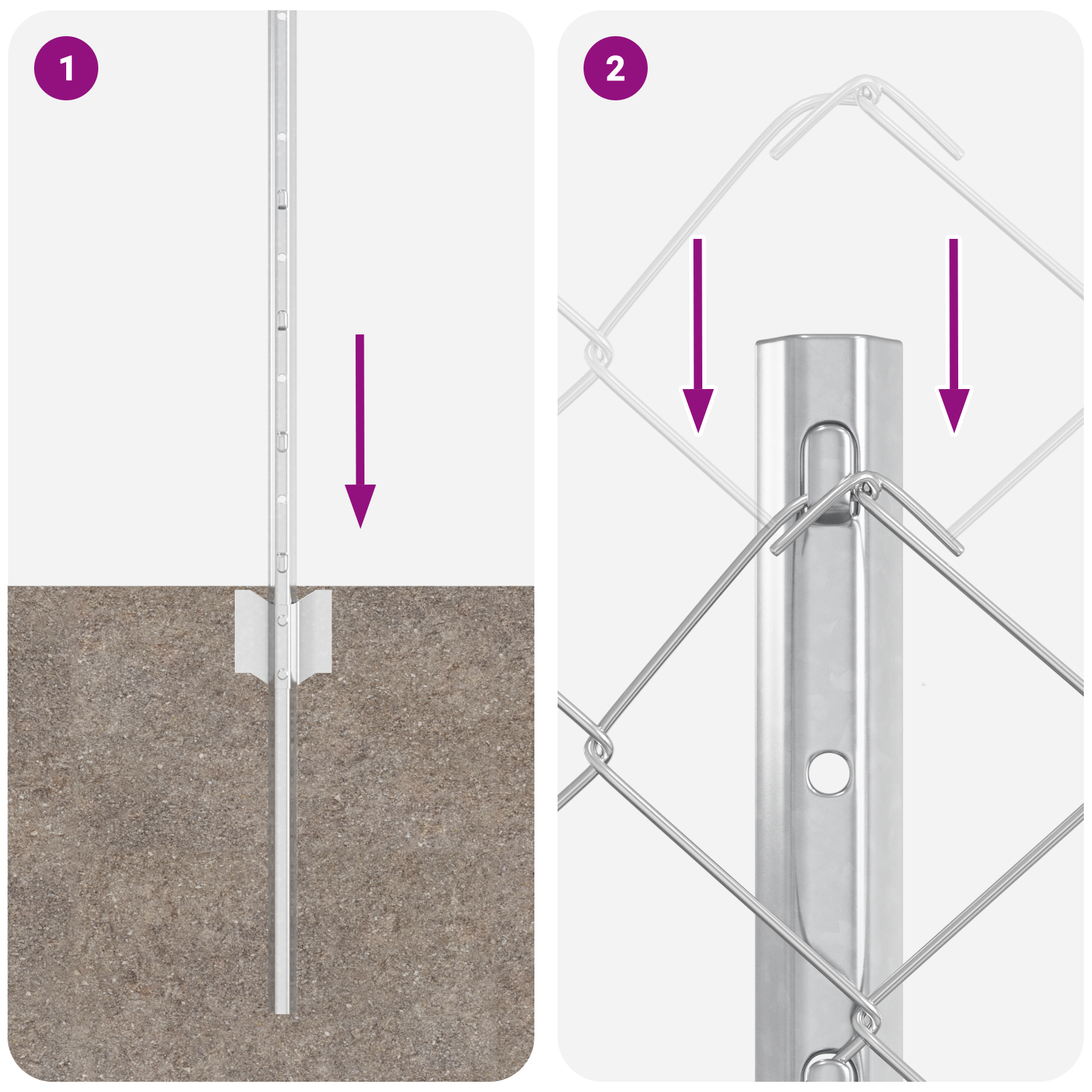 Gard din lanț de legătură cu 22 de stâlpi în U Argintiu 0.4x25 m Oțel GartenMobel Dekor