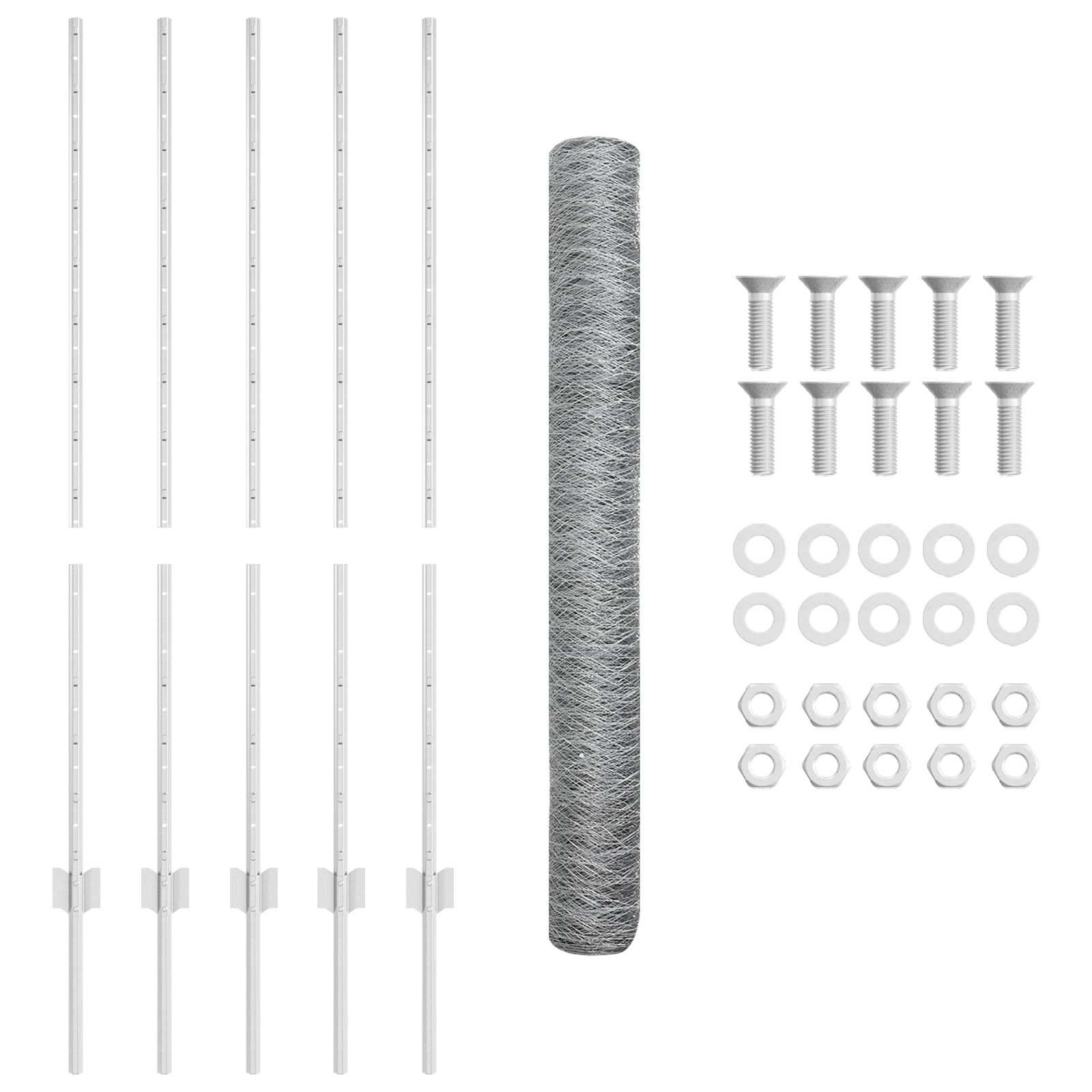 Stâlpi de gard 10 buc U-Channel 120 cm oțel galvanizat GartenMobel Dekor