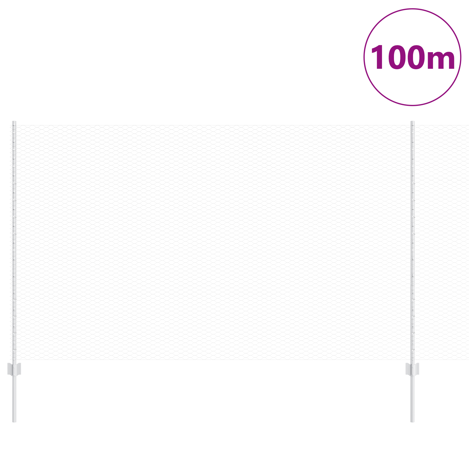 Posturi de Împrejmuire  22 buc U-Channel 140 cm Oțel Galvanizat, Împrejmuire Hexagonală  1,4x100 m Oțel Galvanizat GartenMobel Dekor