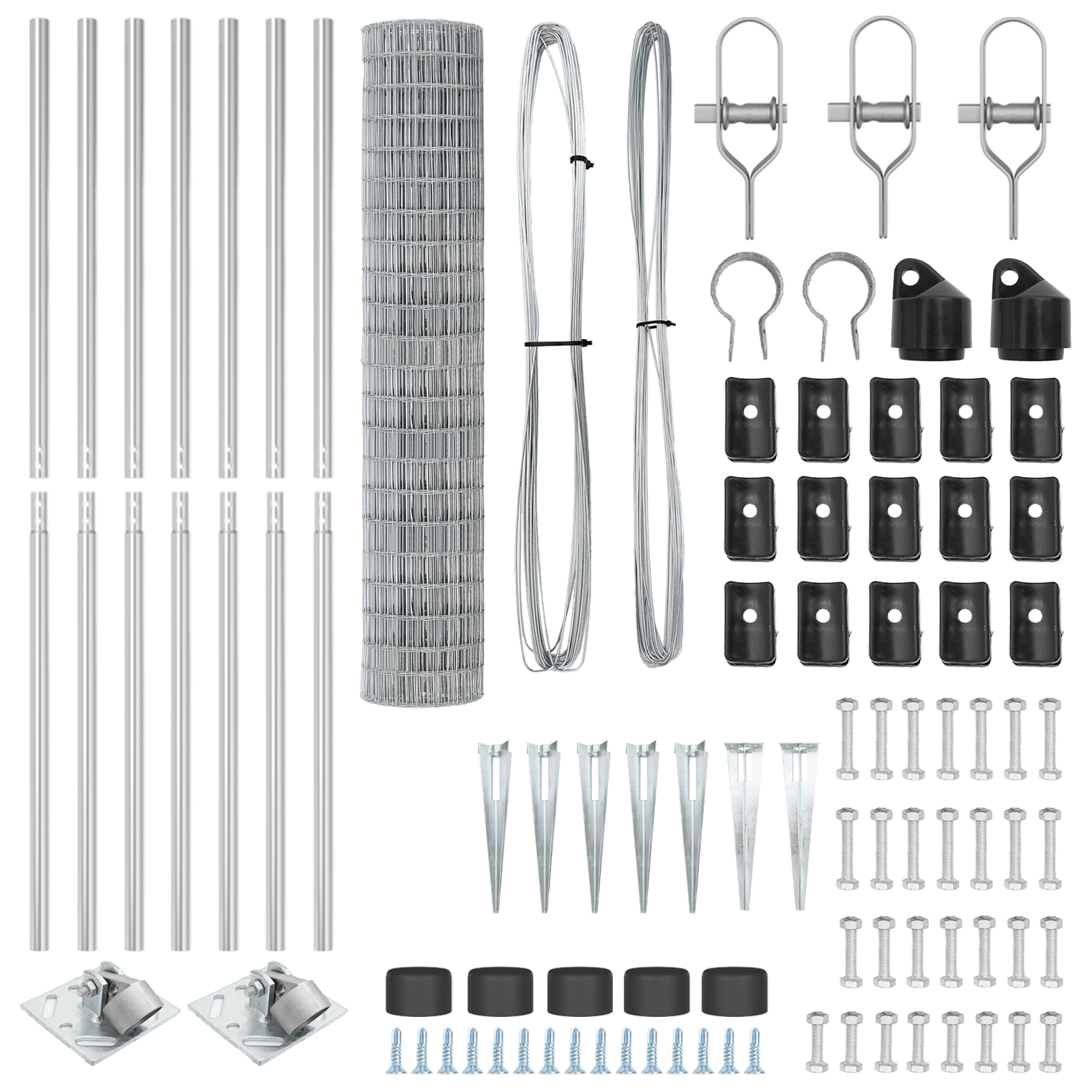 Gard Euro cu 7 Stâlpi cu Vârf 1.6x10 m Oțel Galvanizat GartenMobel Dekor