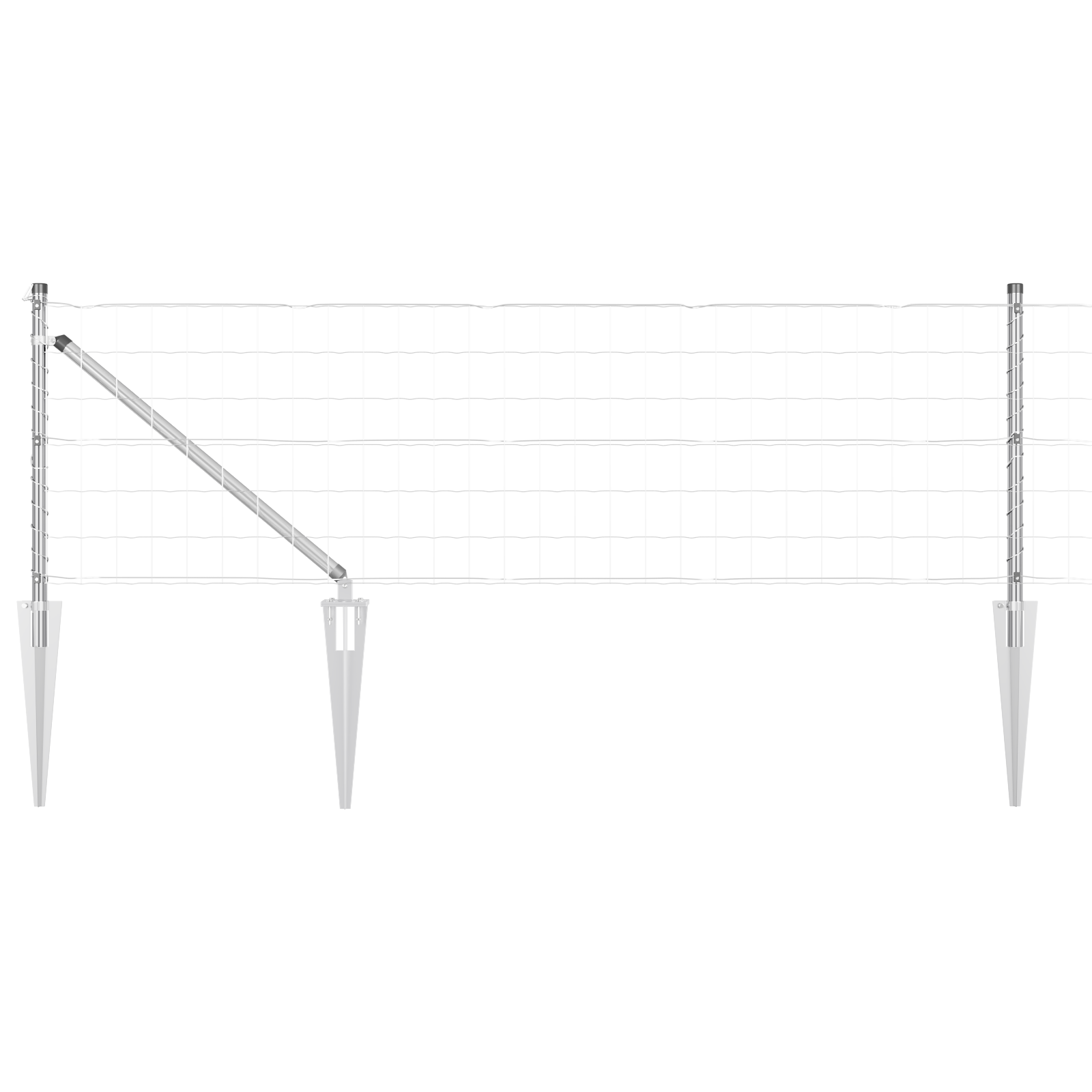 Gard Euro cu 7 ștecheri 0.8x10 m Oțel galvanizat GartenMobel Dekor