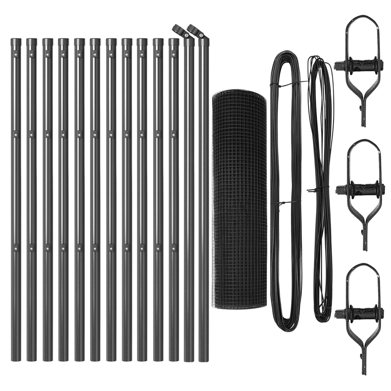 Gard cu Fiecare 13 Stâlpi Gri 0.6x25 m Oțel GartenMobel Dekor