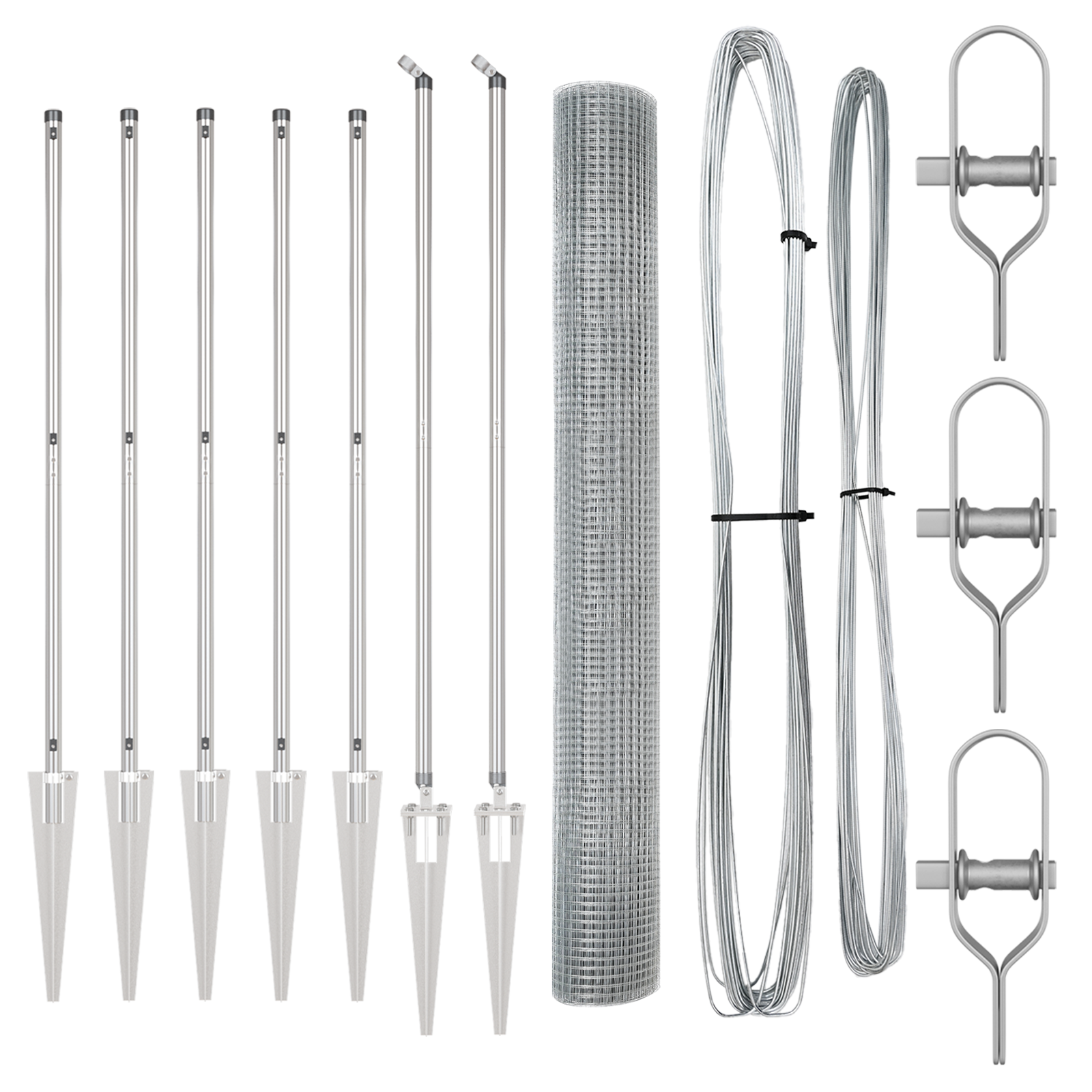 Împrejmuire din sârmă sudată cu 7 stâlpi de sprijin 1.4x10 m Oțel galvanizat GartenMobel Dekor
