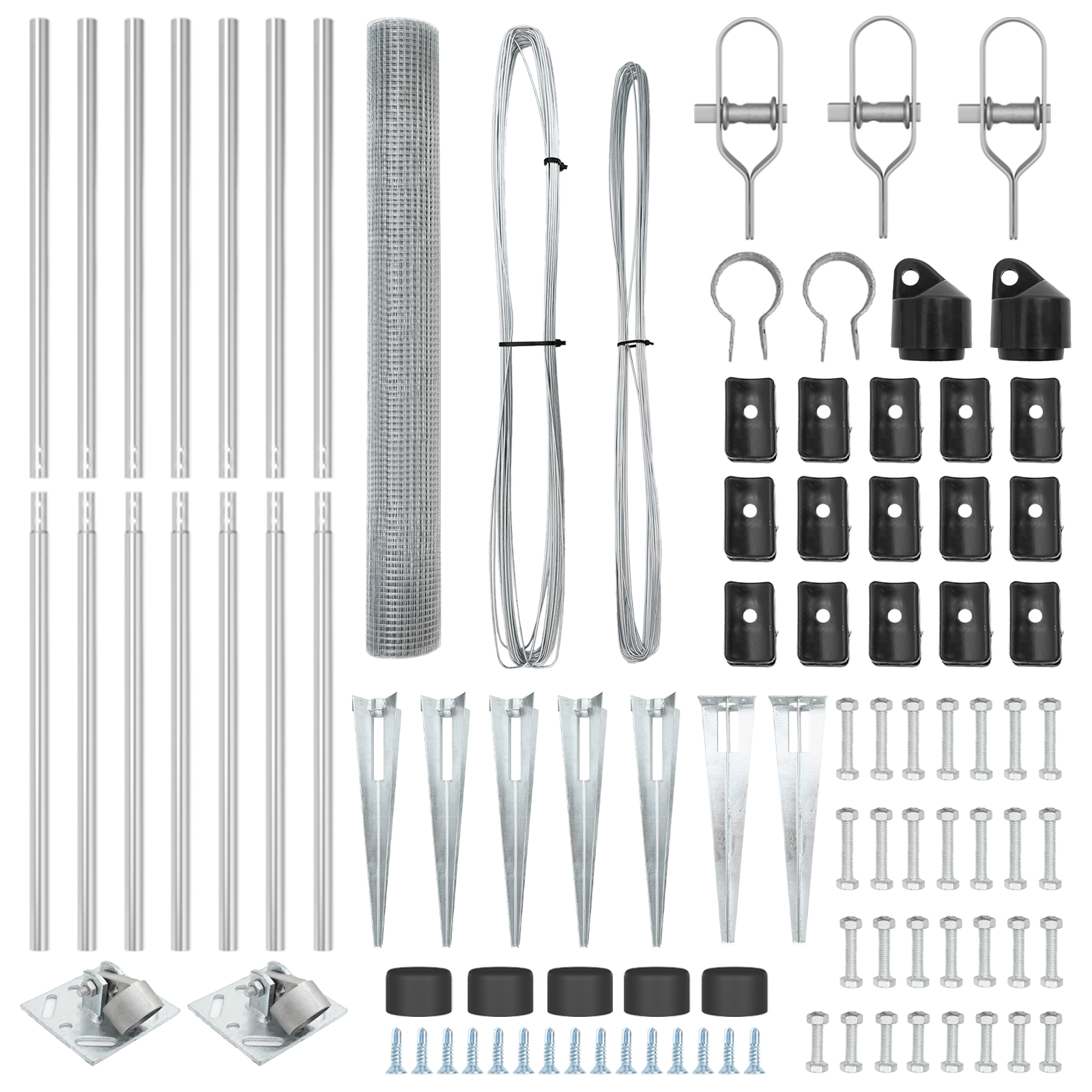 Împrejmuire din sârmă sudată cu 7 stâlpi de sprijin 1.4x10 m Oțel galvanizat GartenMobel Dekor