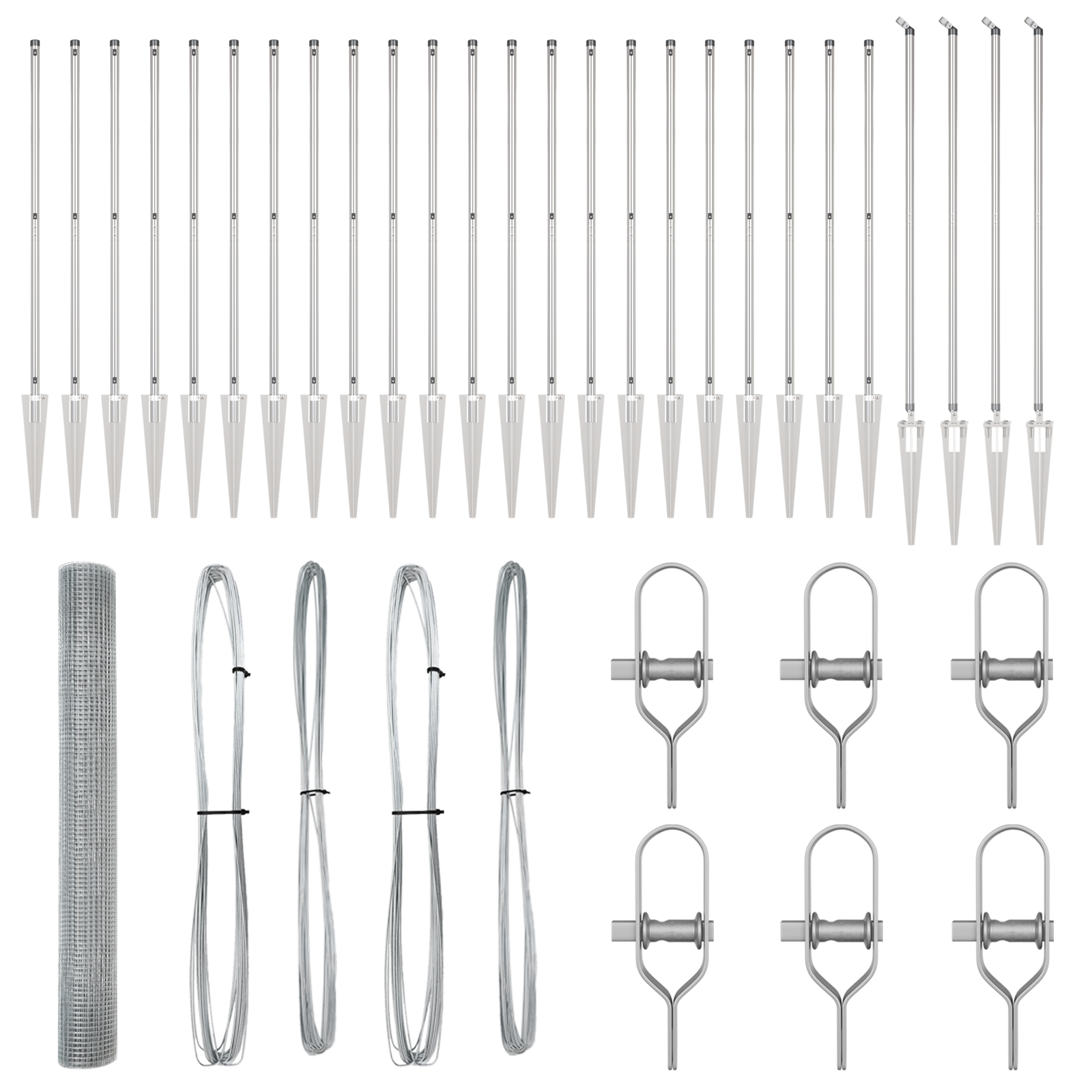 Gard din sârmă sudată cu 13 stâlpi cu vârf 1.4x50 m Oțel galvanizat GartenMobel Dekor