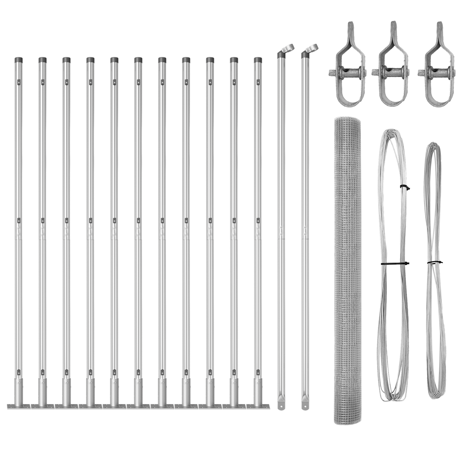 Împrejmuire Sudată cu 13 Stâlpi Cu Flanșă 1.6x25 m Oțel Galvanizat GartenMobel Dekor