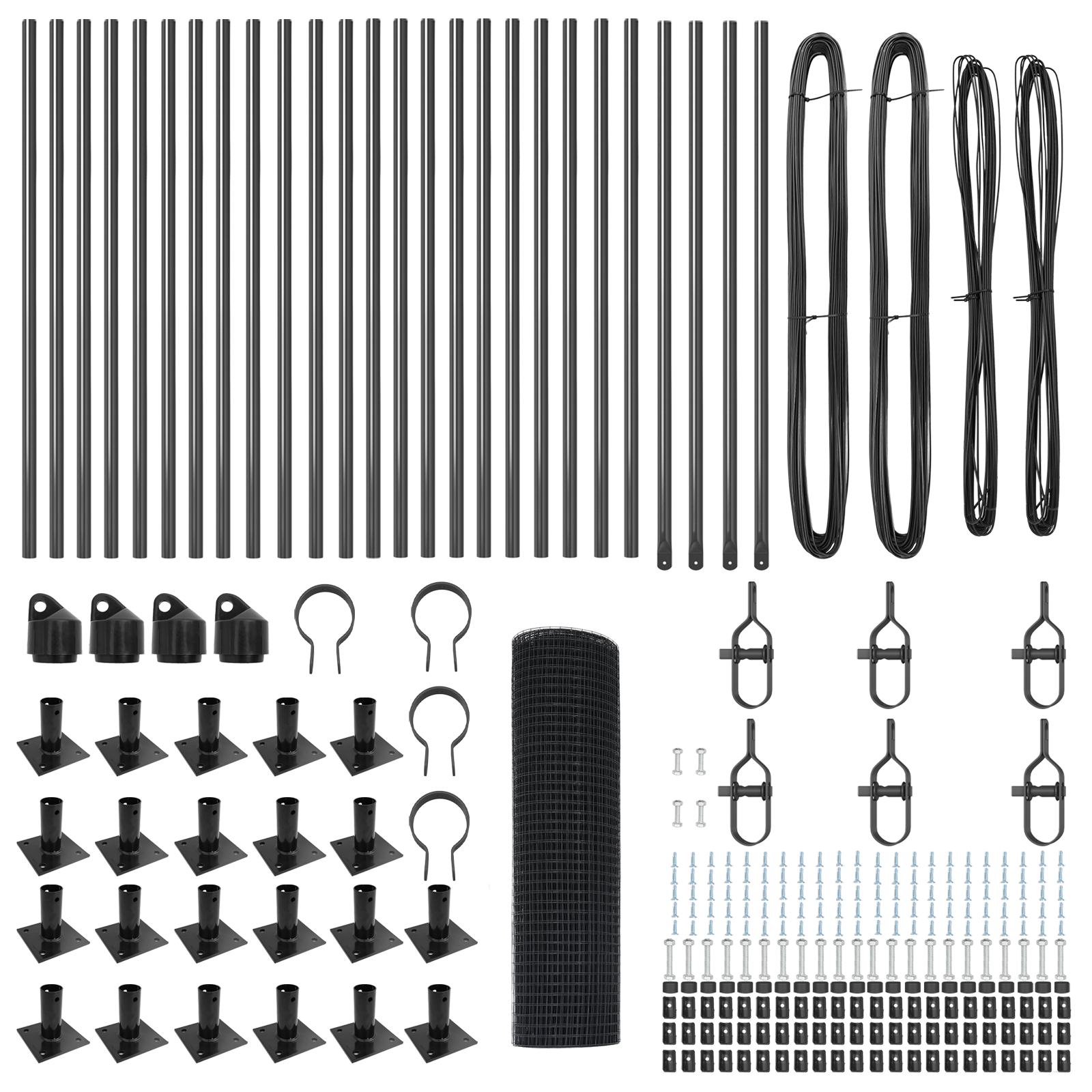 Zid de plasă sudată cu 13 stâlpi flange Gri 0.4x50 m Oțel GartenMobel Dekor