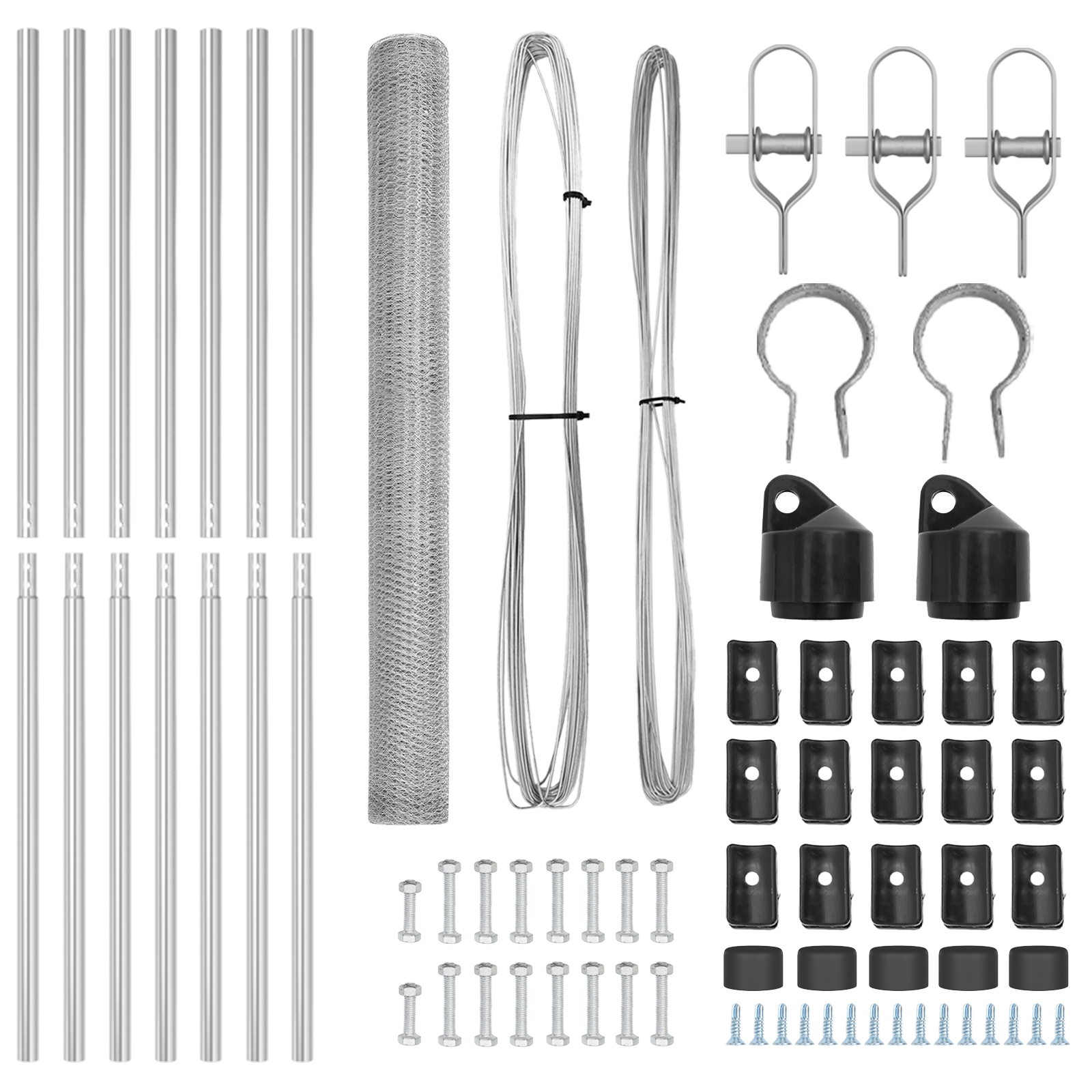 Gard Hexagonal 1.5x10 m Oțel Galvanizat, Stâlpi de Gard 7 buc Ø32 mm 200 cm Oțel Galvanizat GartenMobel Dekor