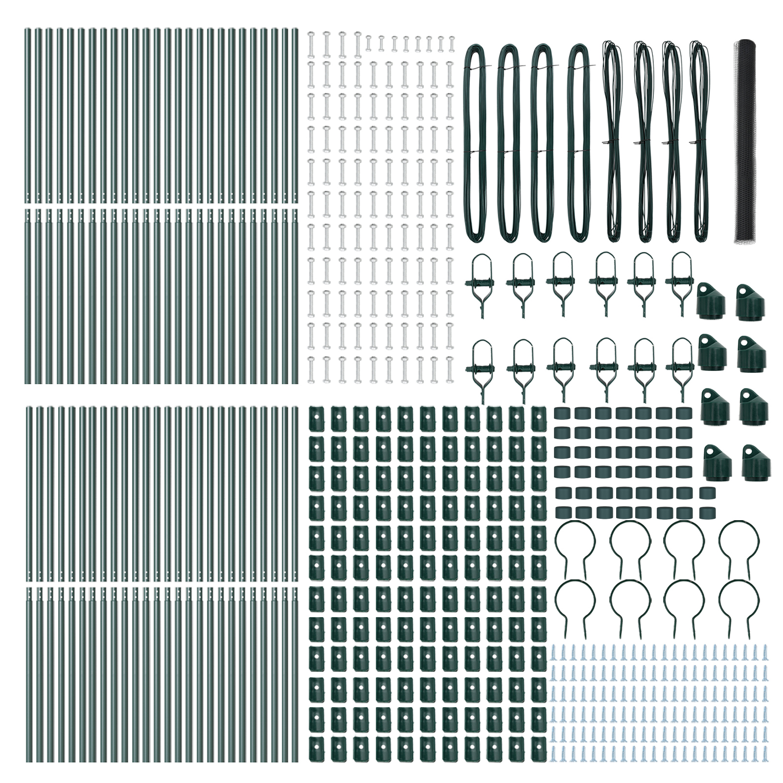 Gard Hexagonal  Gri 1.6x100 m Oțel, Stâlpi Gard  13 buc Gri Ø32 mm 210 cm Oțel Zincat GartenMobel Dekor
