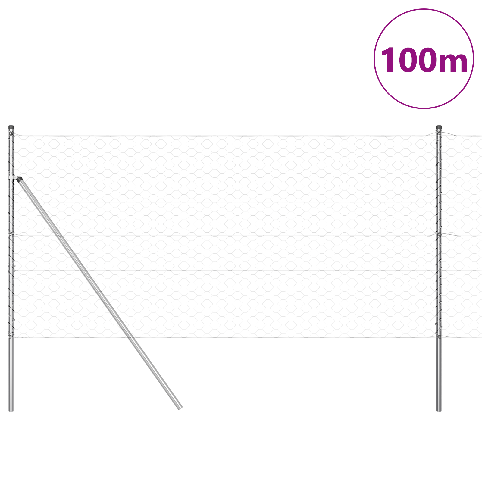 Gard Hexagonal 1.4x100 m Oțel Galvanizat GartenMobel Dekor