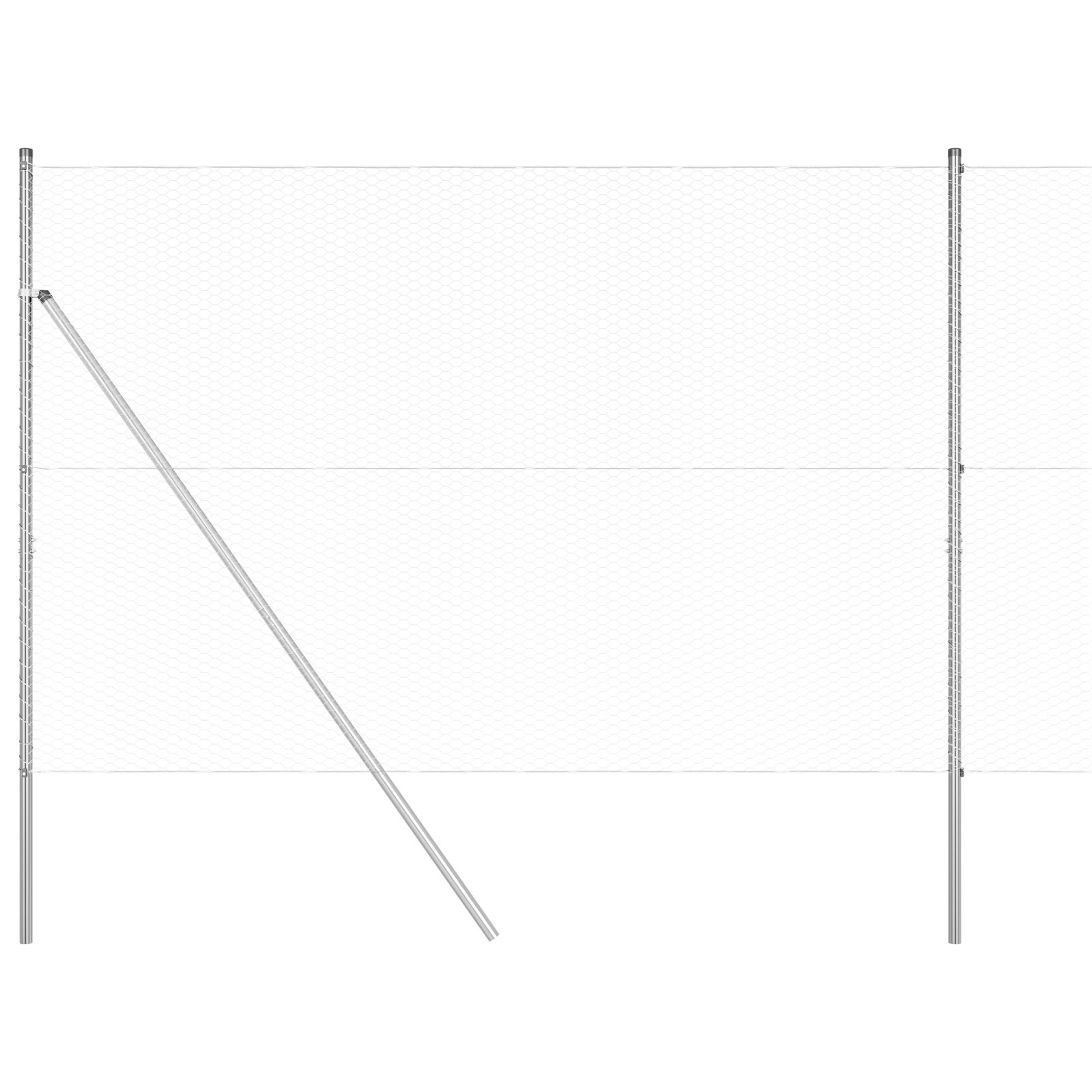 Gard hexagonal 1.5x50 m din oțel galvanizat GartenMobel Dekor