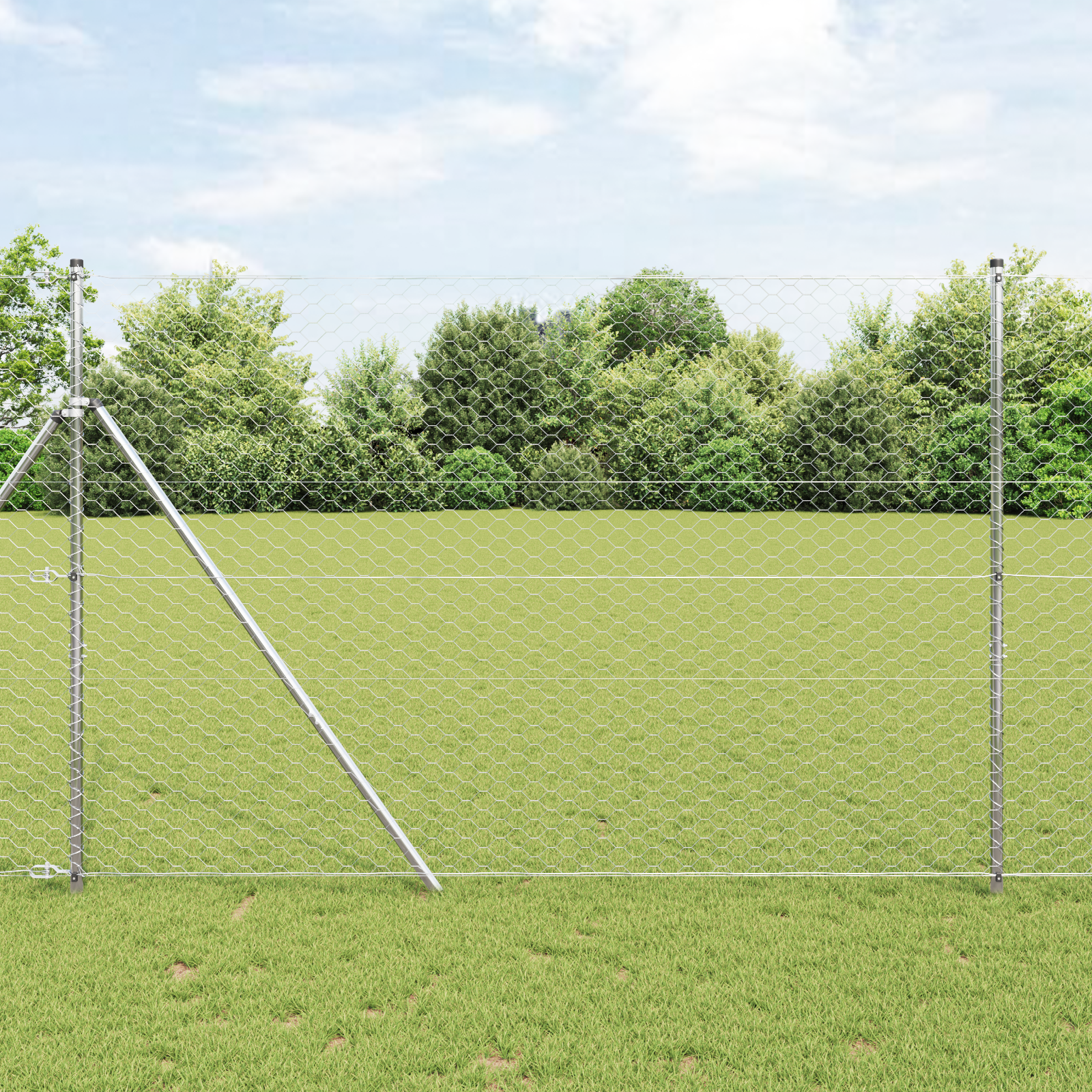 gard hexagonal 1.6x25 m oțel galvanizat GartenMobel Dekor