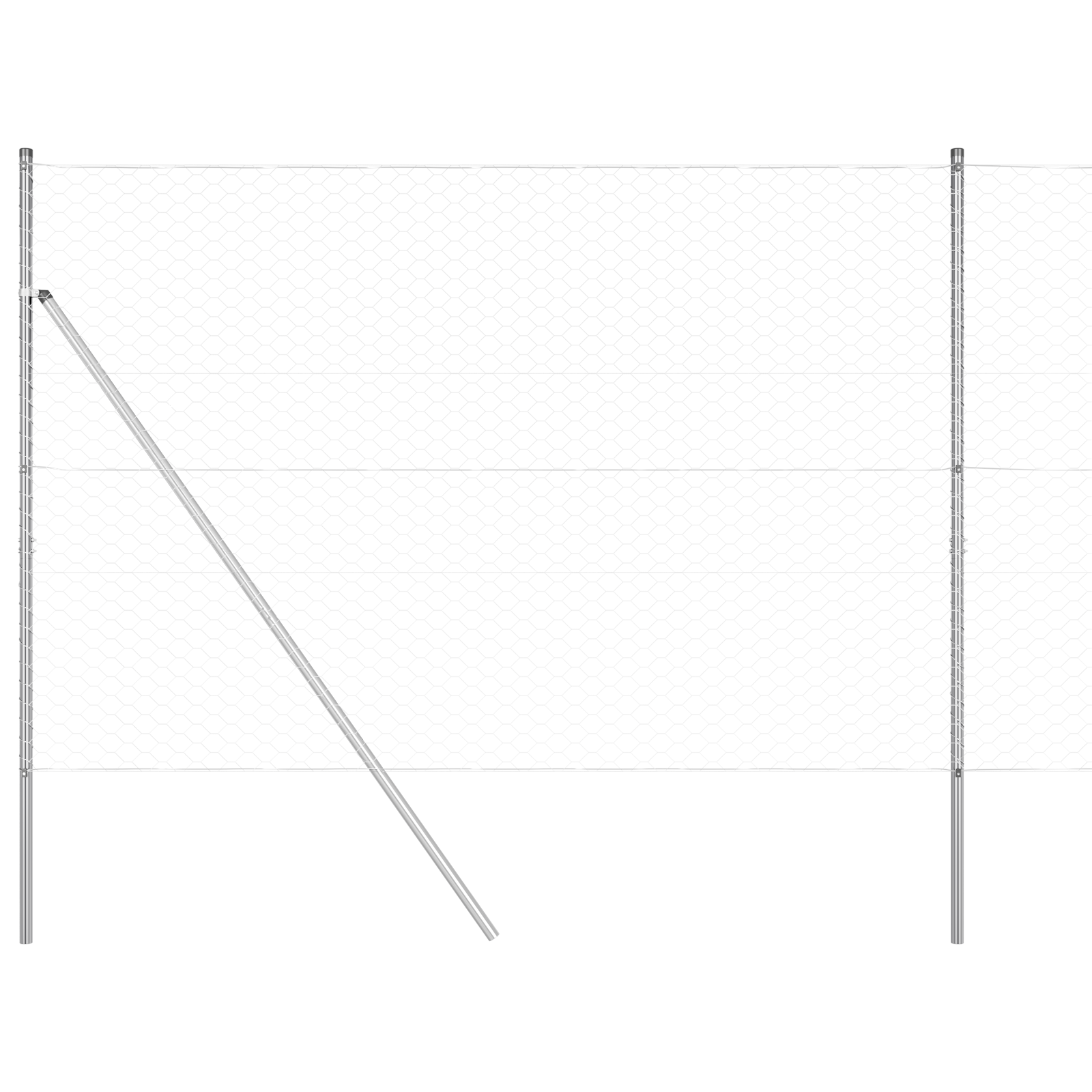 gard hexagonal 1.6x25 m oțel galvanizat GartenMobel Dekor