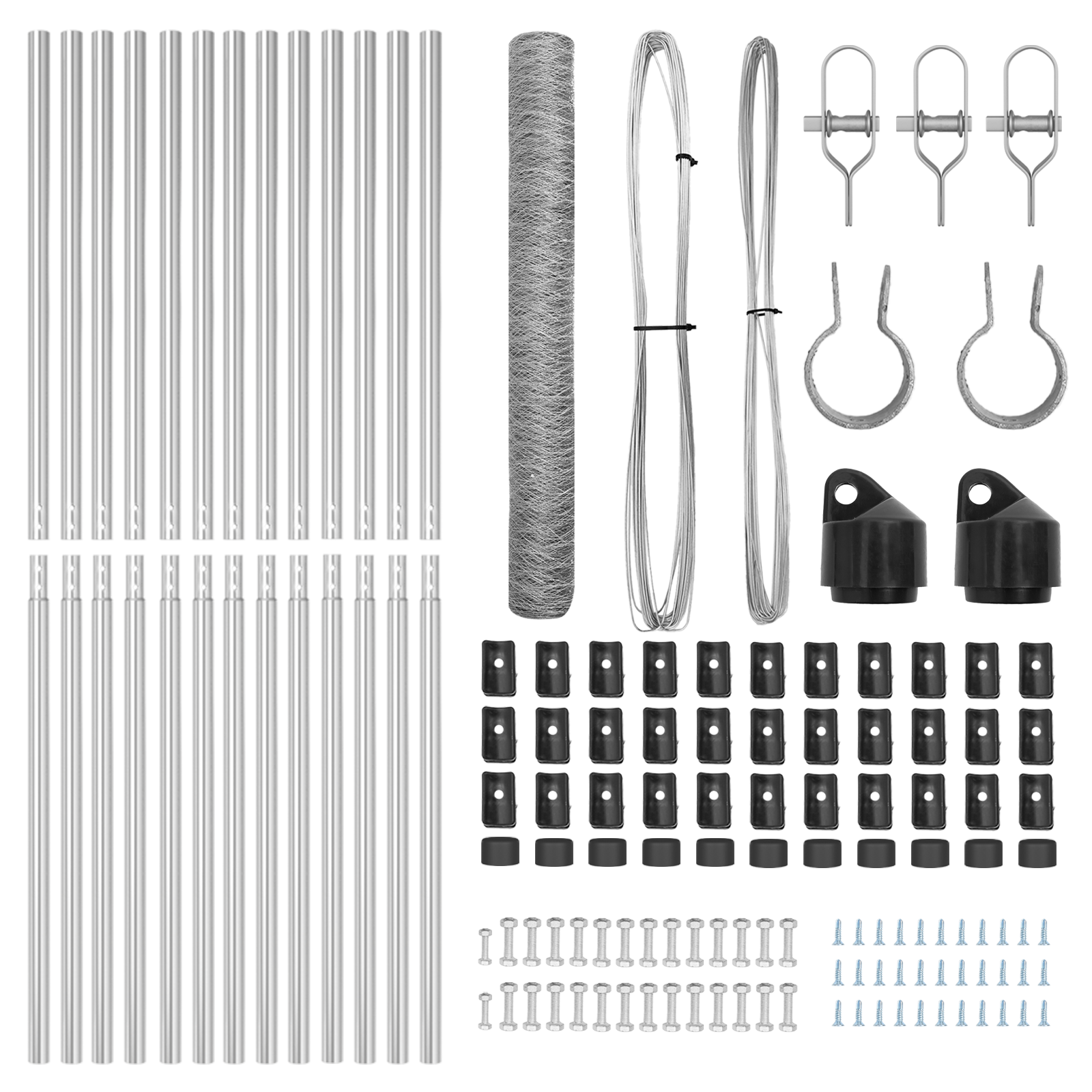 Gard Hexagonal 1.4x25 m Oțel Galvanizat, Stâlpi de Gard 13 pcs Ø32 mm 190 cm Oțel Galvanizat GartenMobel Dekor
