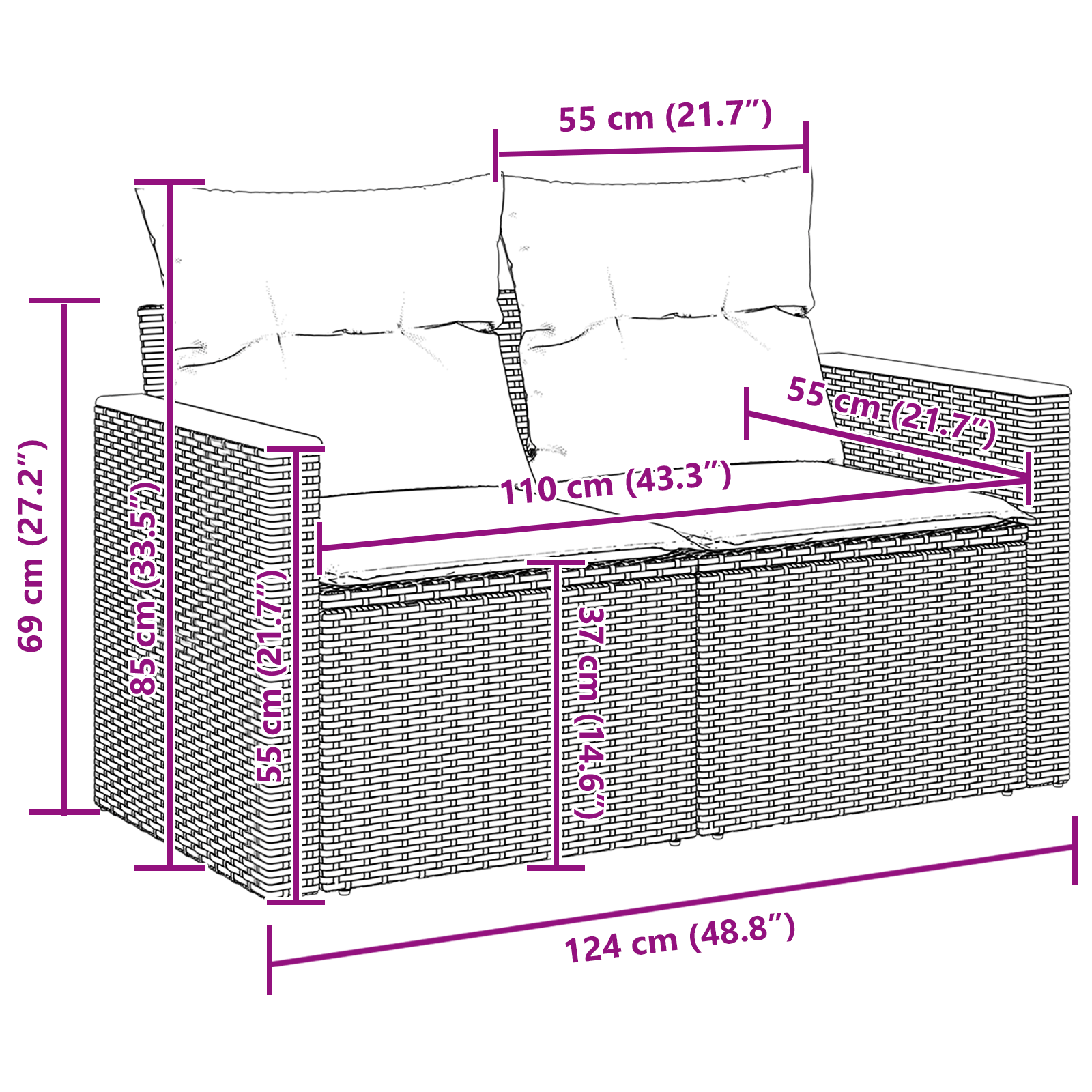 Set de Canapea de Grădină cu 10 Piese cu Perne Bej din Ratan Polimeric Acacia, Set de Dining Grădină cu 3 Piese cu Perne Bej din Ratan Polimeric Acacia GartenMobel Dekor