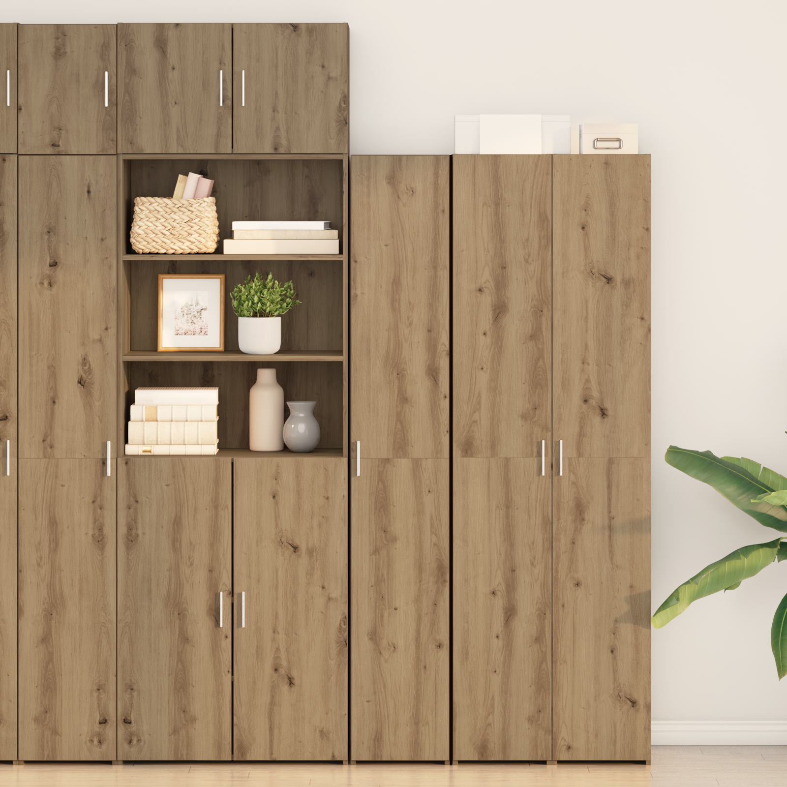 Highboard Stejar artizanal 30x42.5x185 cm Lemn prelucrat GartenMobel Dekor