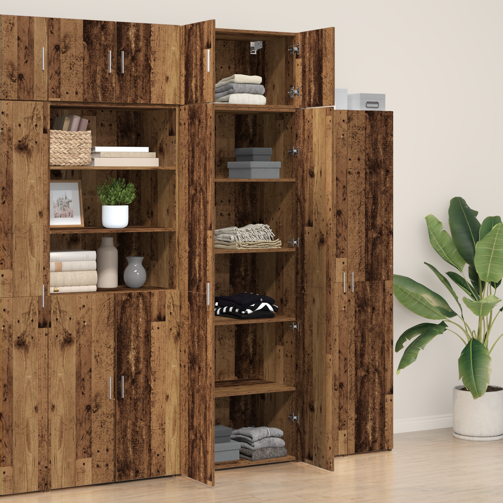 Cabinet de Depozitare  Lemn Vechi 70x42.5x225 cm Lemn Ingineresc, Cabinet de Perete  Lemn Vechi 70x42.5x40 cm Lemn Ingineresc GartenMobel Dekor