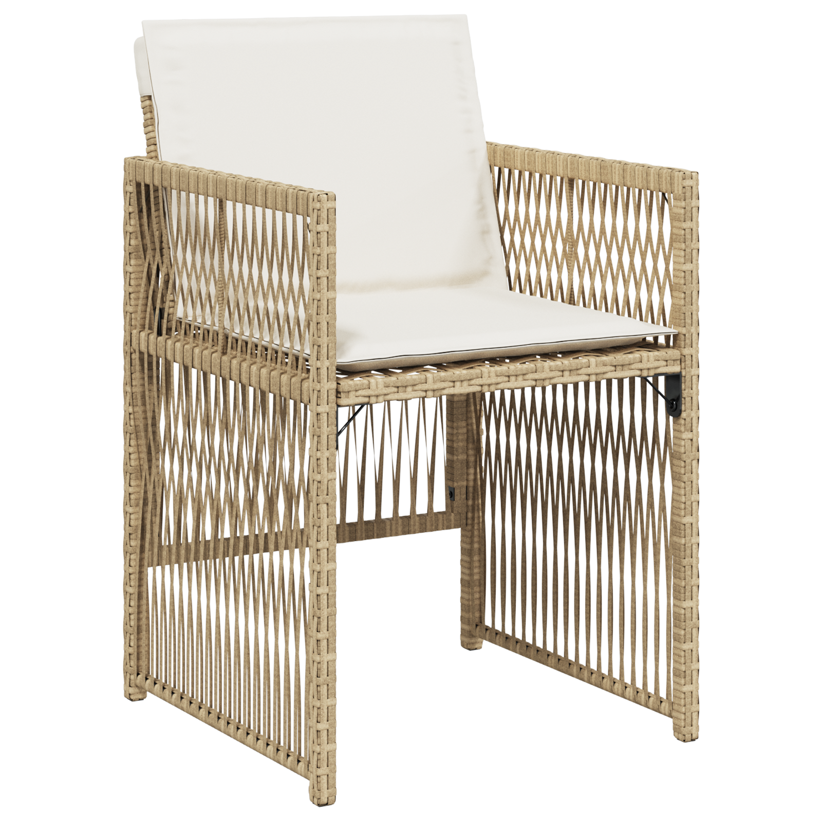Set de dining pentru grădină cu 5 piese, cu perne din polyratan bej GartenMobel Dekor